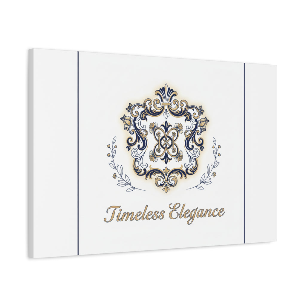 Ornate Brooch Emblem Canvas | Vintage Formalwear Accents, Baroque Print