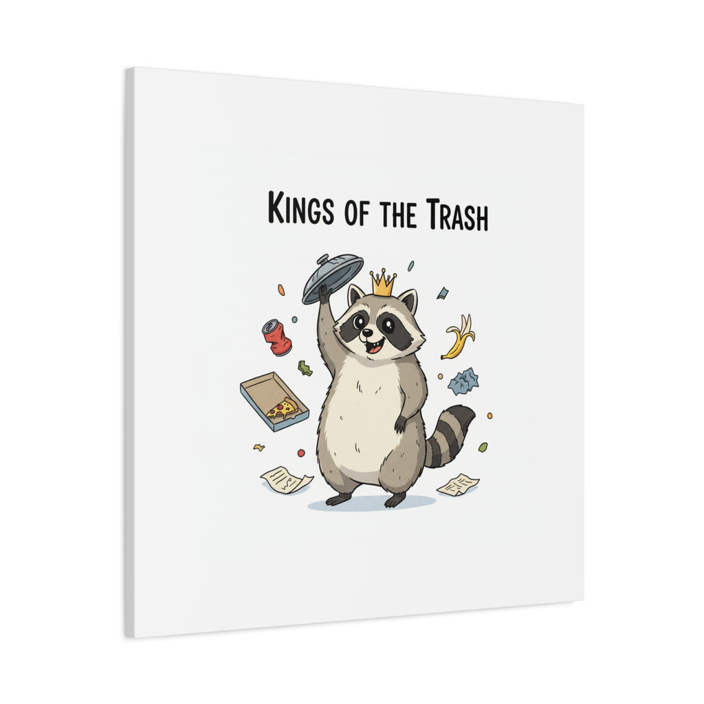 Kings of the Trash Canvas, Raccoon Doodle | Trash Panda, Goofy Critter Art