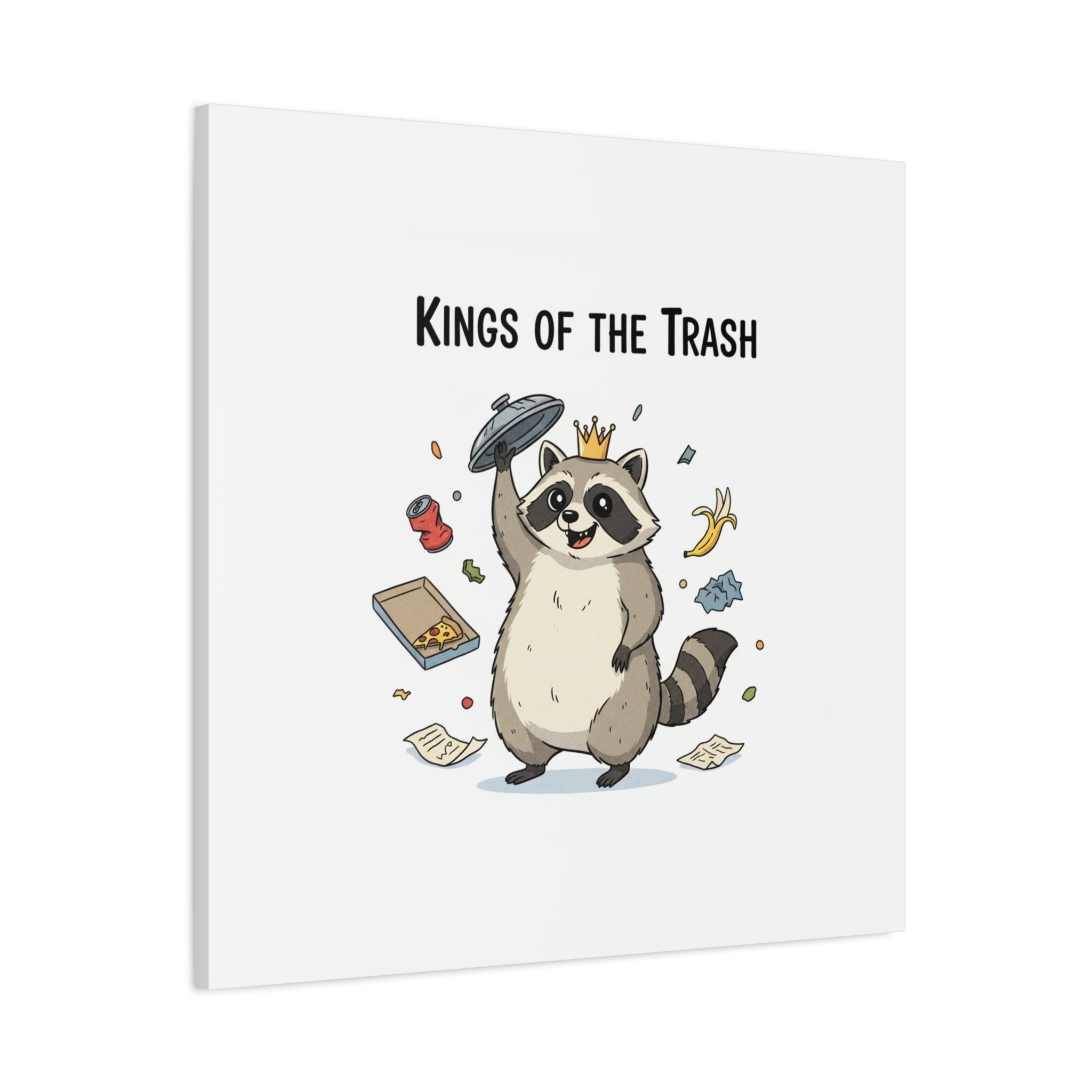 Kings of the Trash Canvas, Raccoon Doodle | Trash Panda, Goofy Critter Art