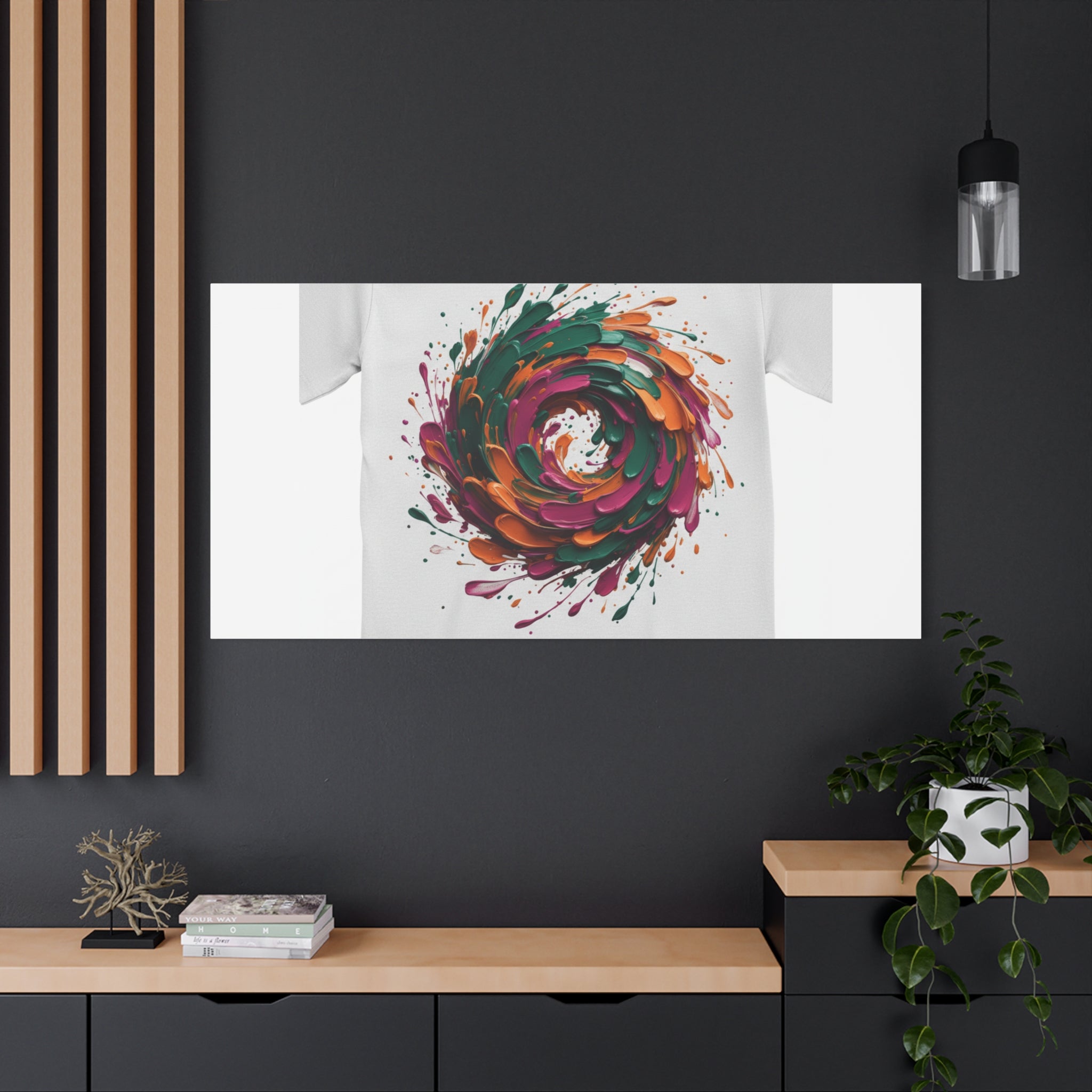 Painterly Abstract Floral Swirl Canvas | Matte Stretched Canvas