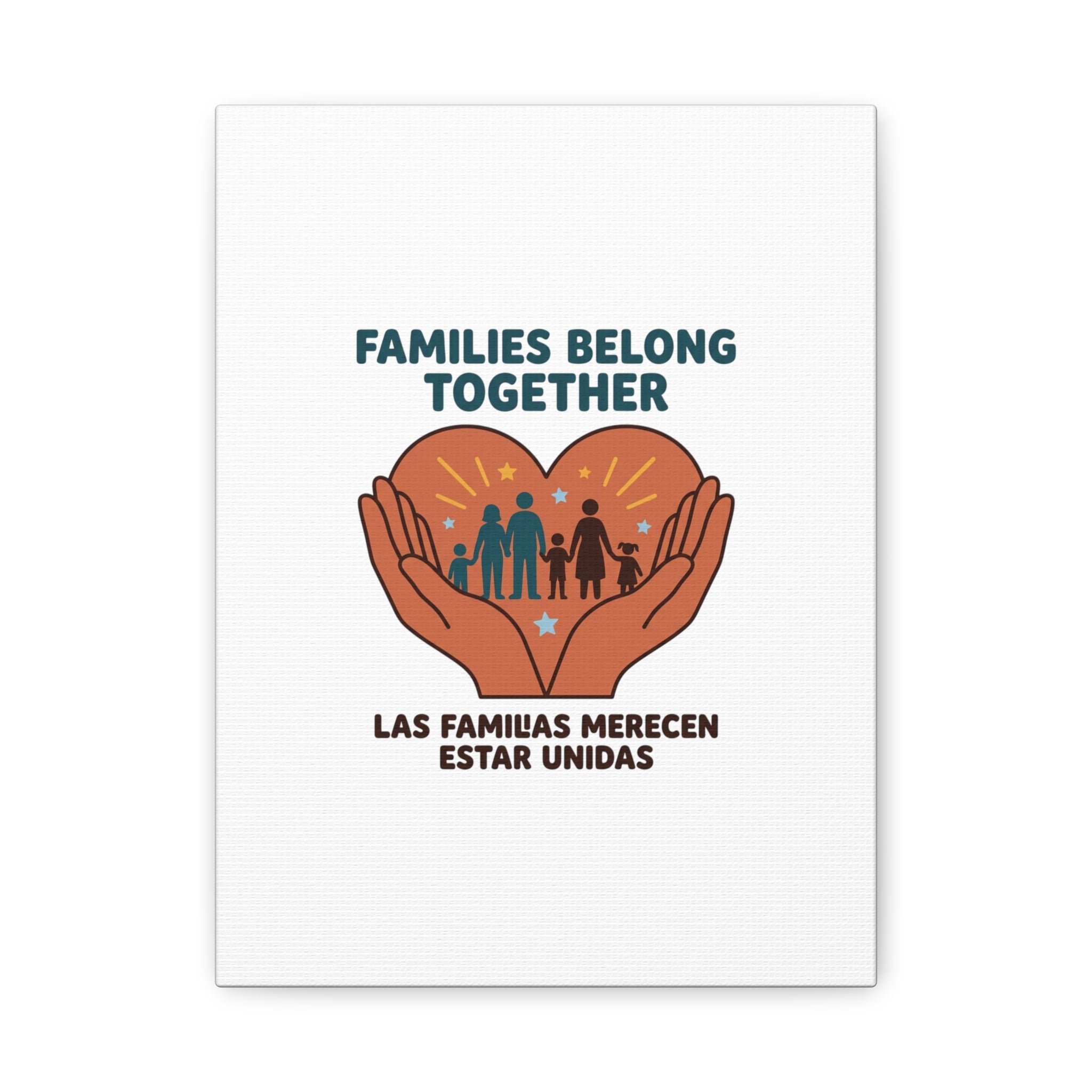 Families Belong Together Canvas | Family Unity, Bilingual Solidarity
