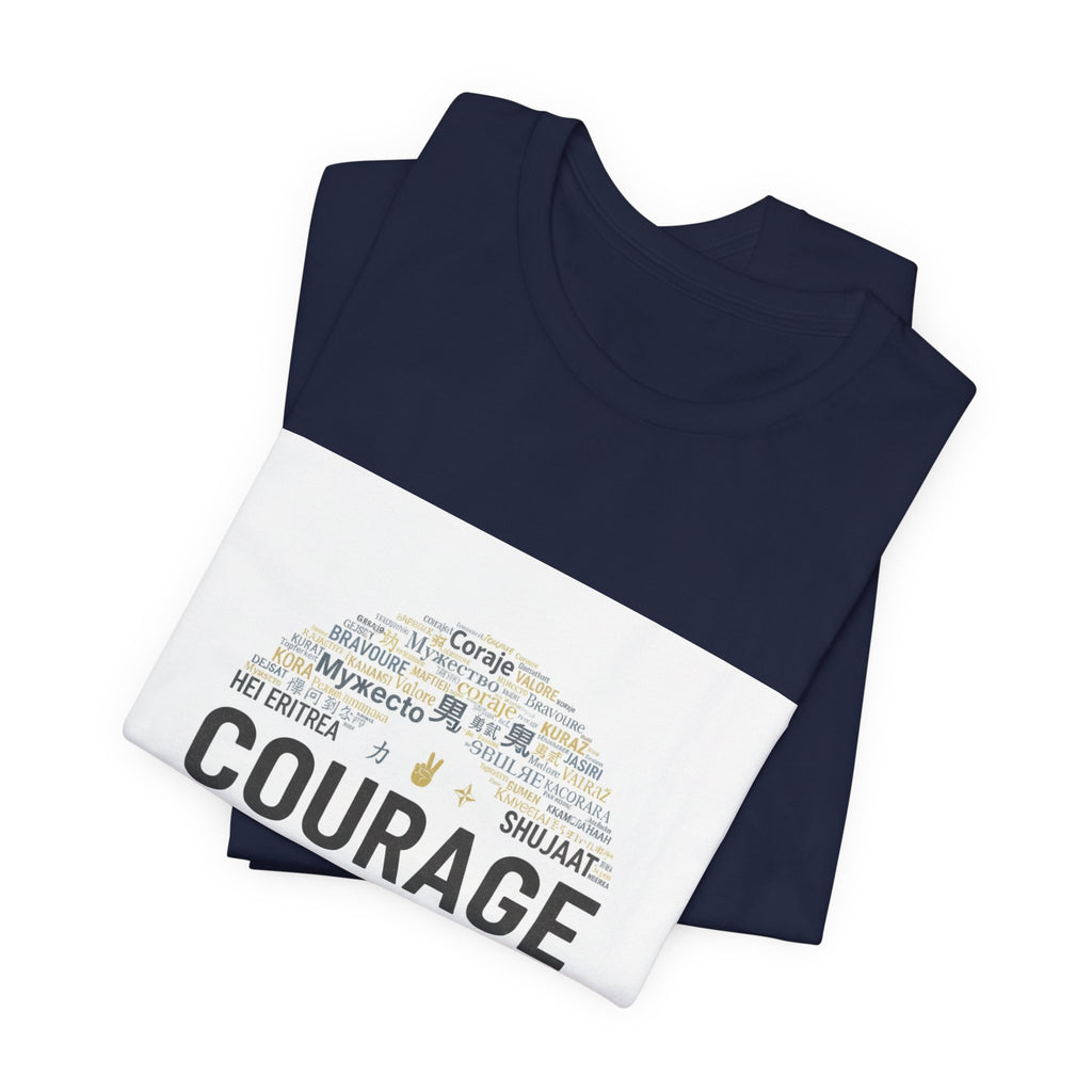 Courage Minimal Wordcloud Tee | Fresh-Start Minimalism, New Page Apparel