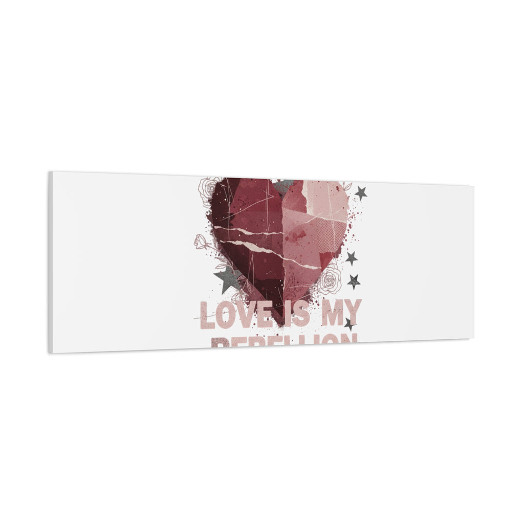 Love Is My Rebellion Canvas | Soft Grunge Hearts, Distressed Valentine Collage