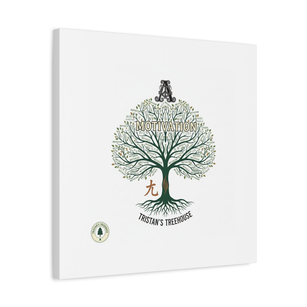 Handwritten Doodle Tree Canvas | Matte Stretched Wall Art