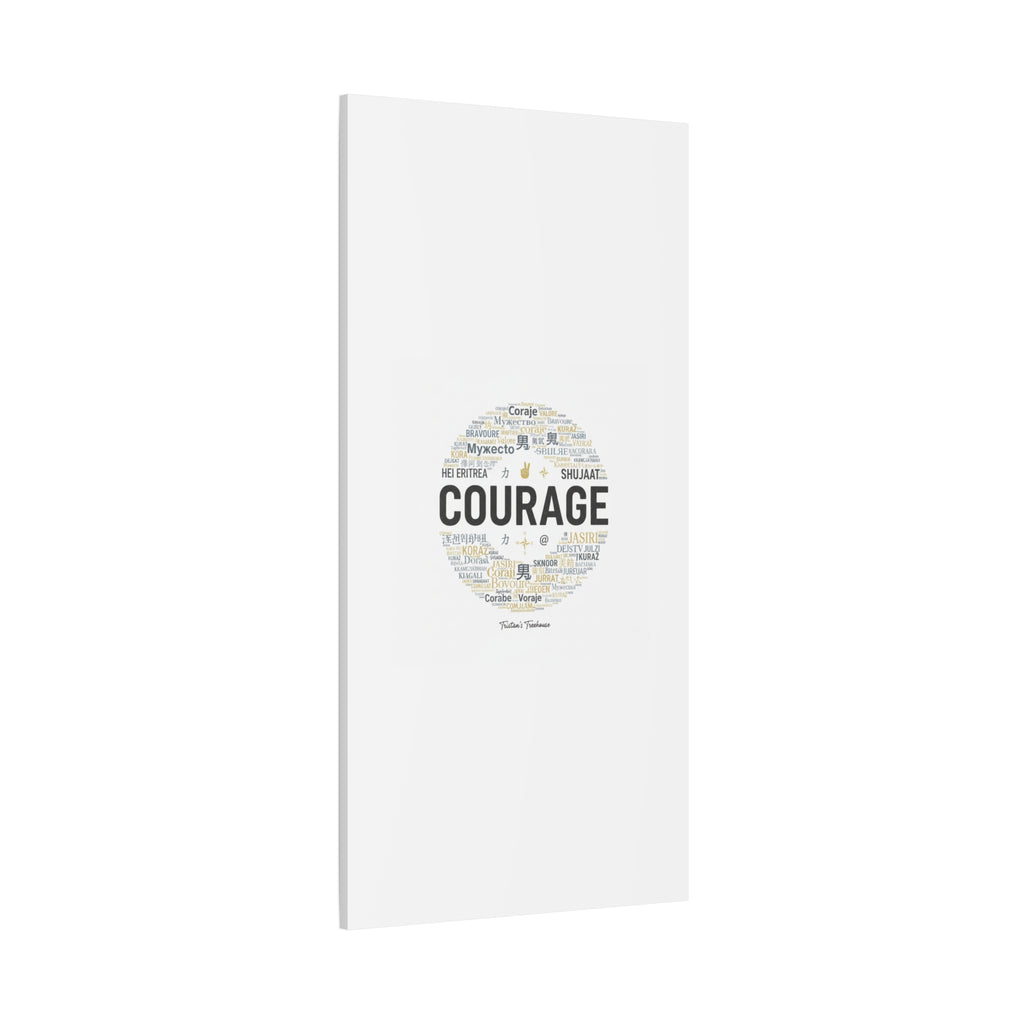 Courage Word Cloud Canvas | Fresh-Start Minimalism art print