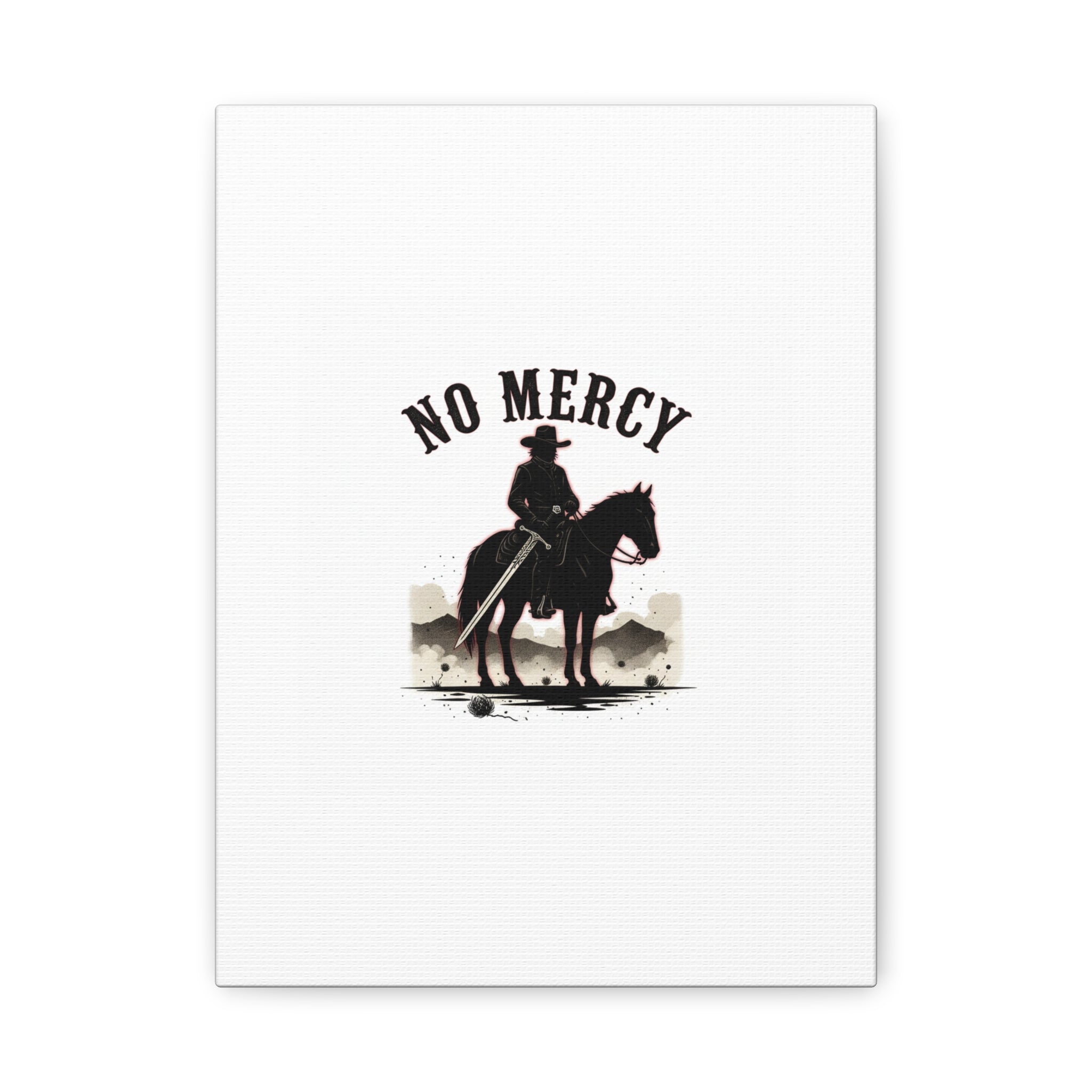 No Mercy Cowboy Skull Canvas | western skull art, gothic Americana