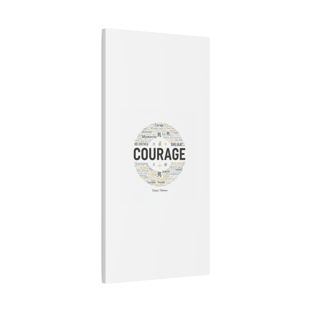 Courage Word Cloud Canvas | Fresh-Start Minimalism art print
