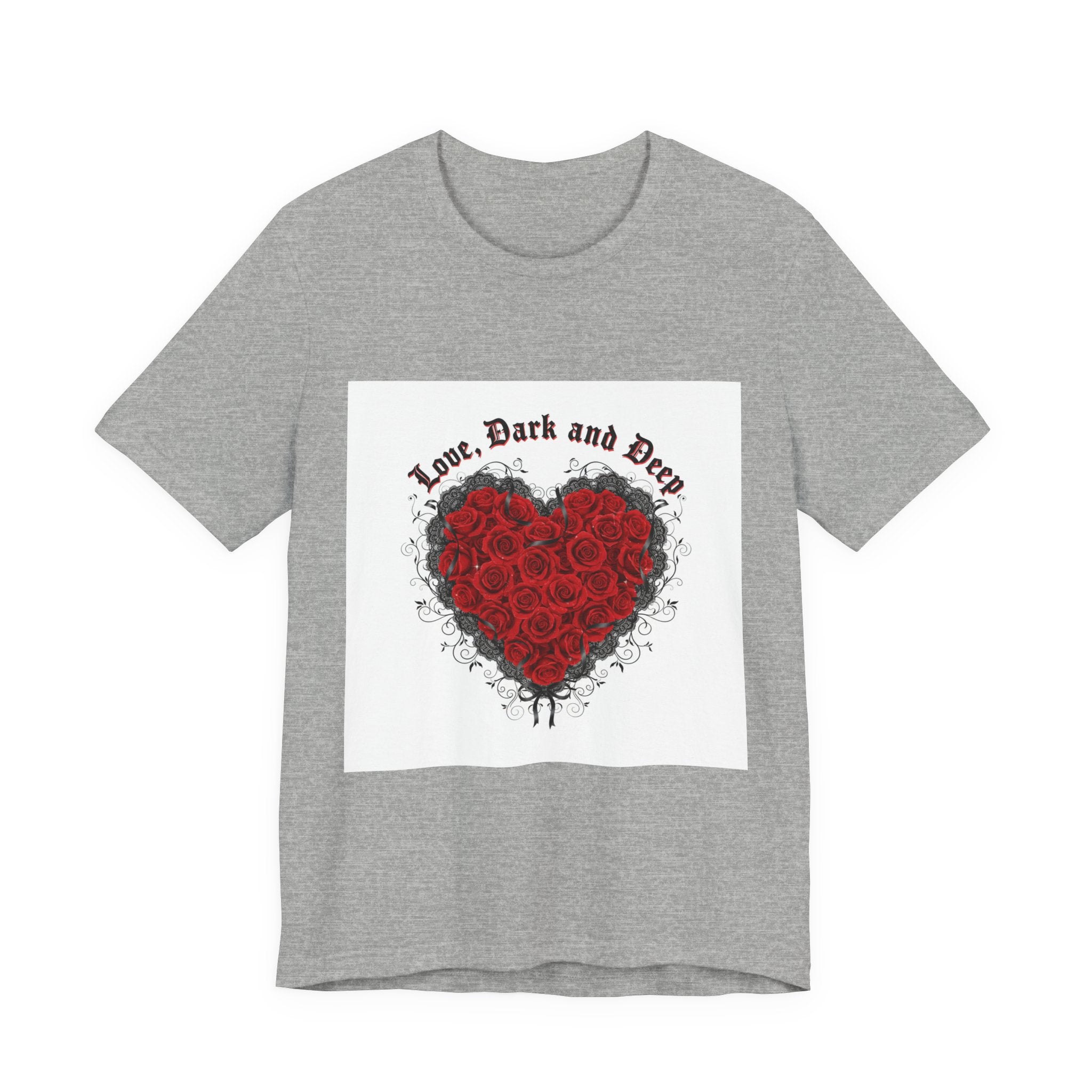 Love Dark and Deep Rose Heart Tee | Nu Romantic, Gothic Romance