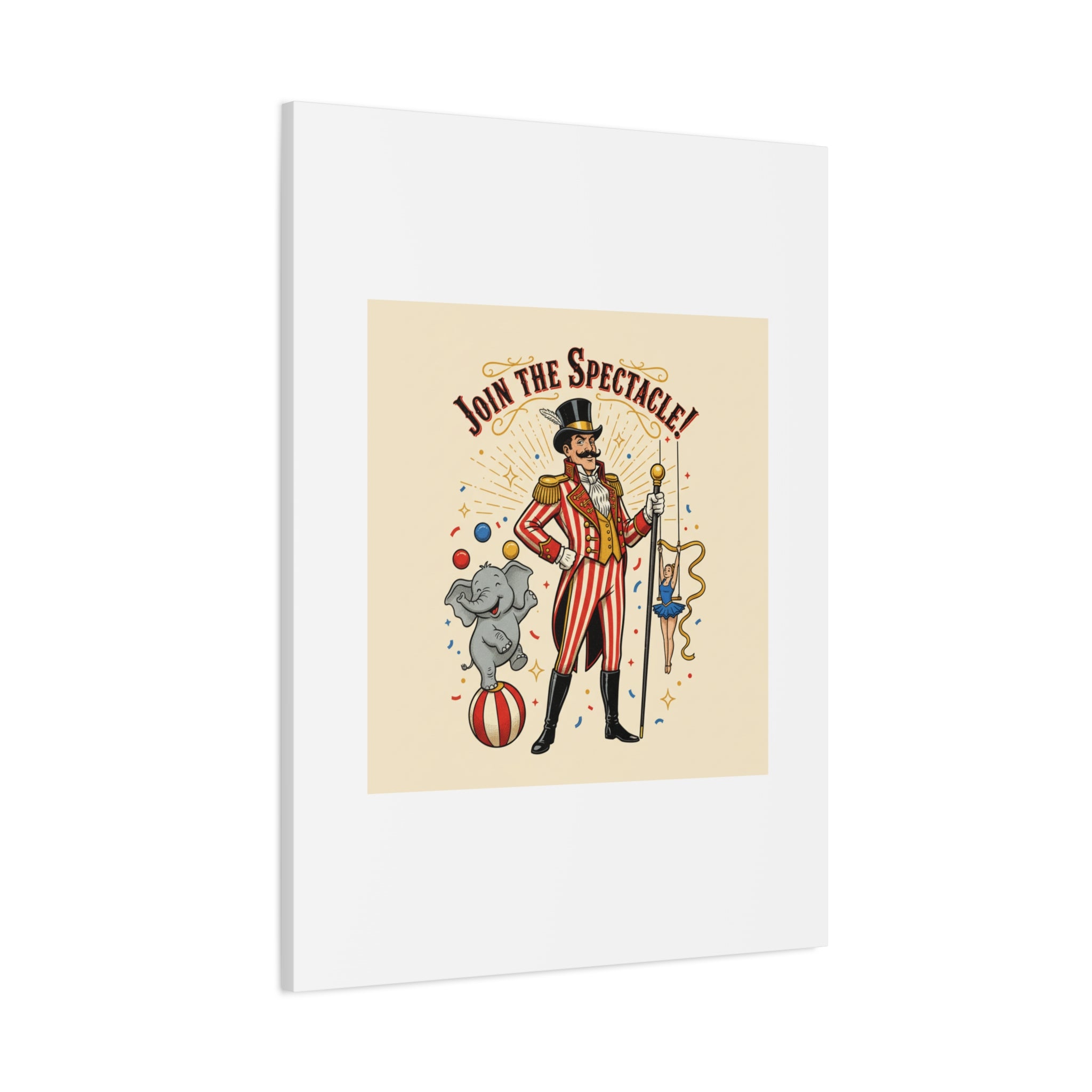 Join the Spectacle Circus Art Print | Matte Canvas, Stretched, Vintage Carnival Design