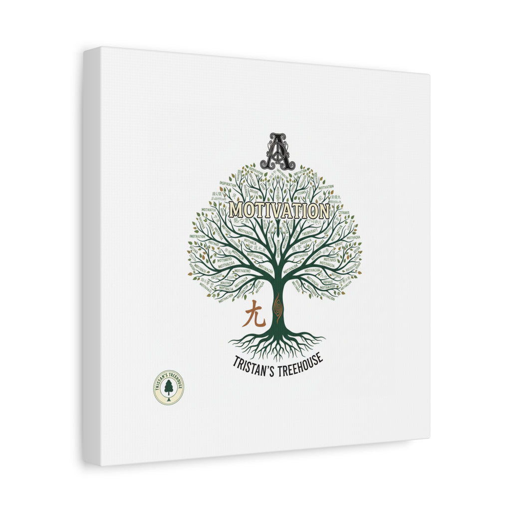Handwritten Doodle Tree Canvas | Matte Stretched Wall Art