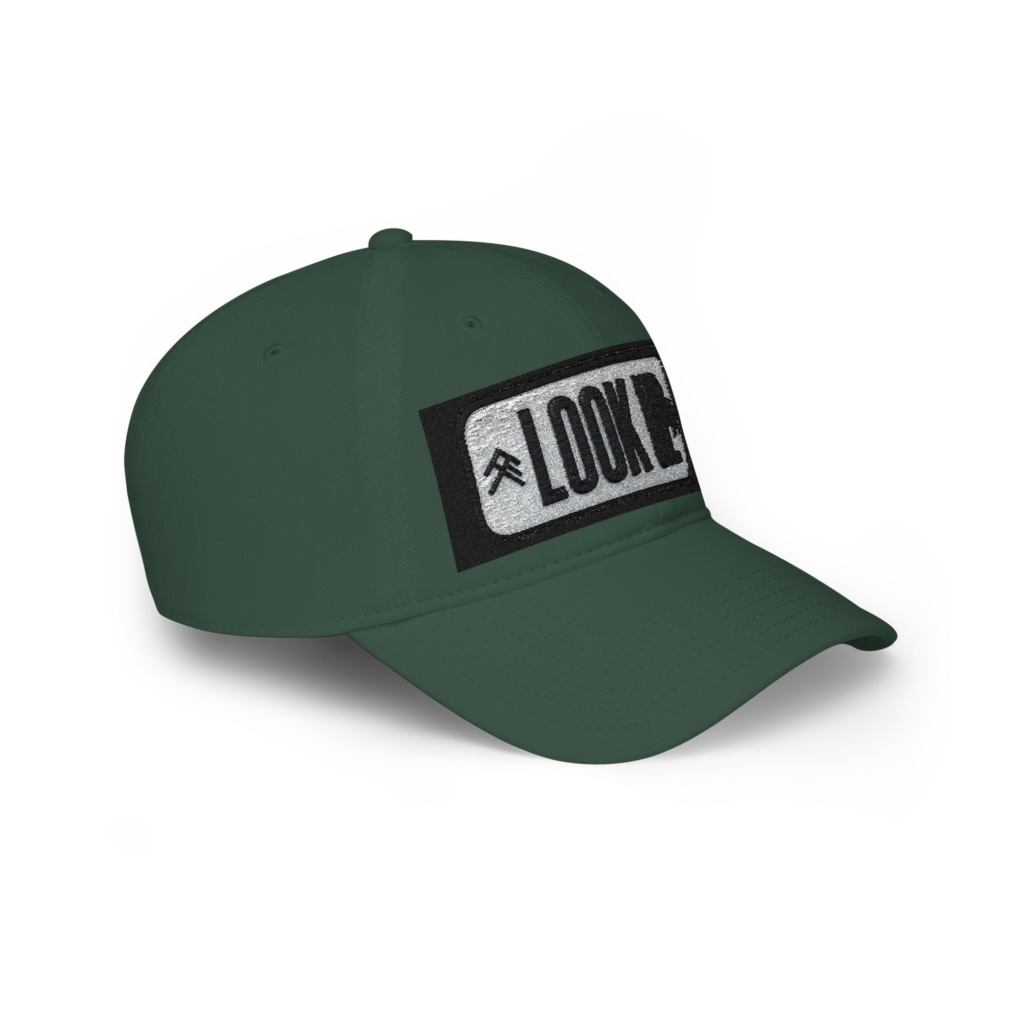 LOOK UP Patch Baseball Cap — Motivational Low-Profile Red Hat