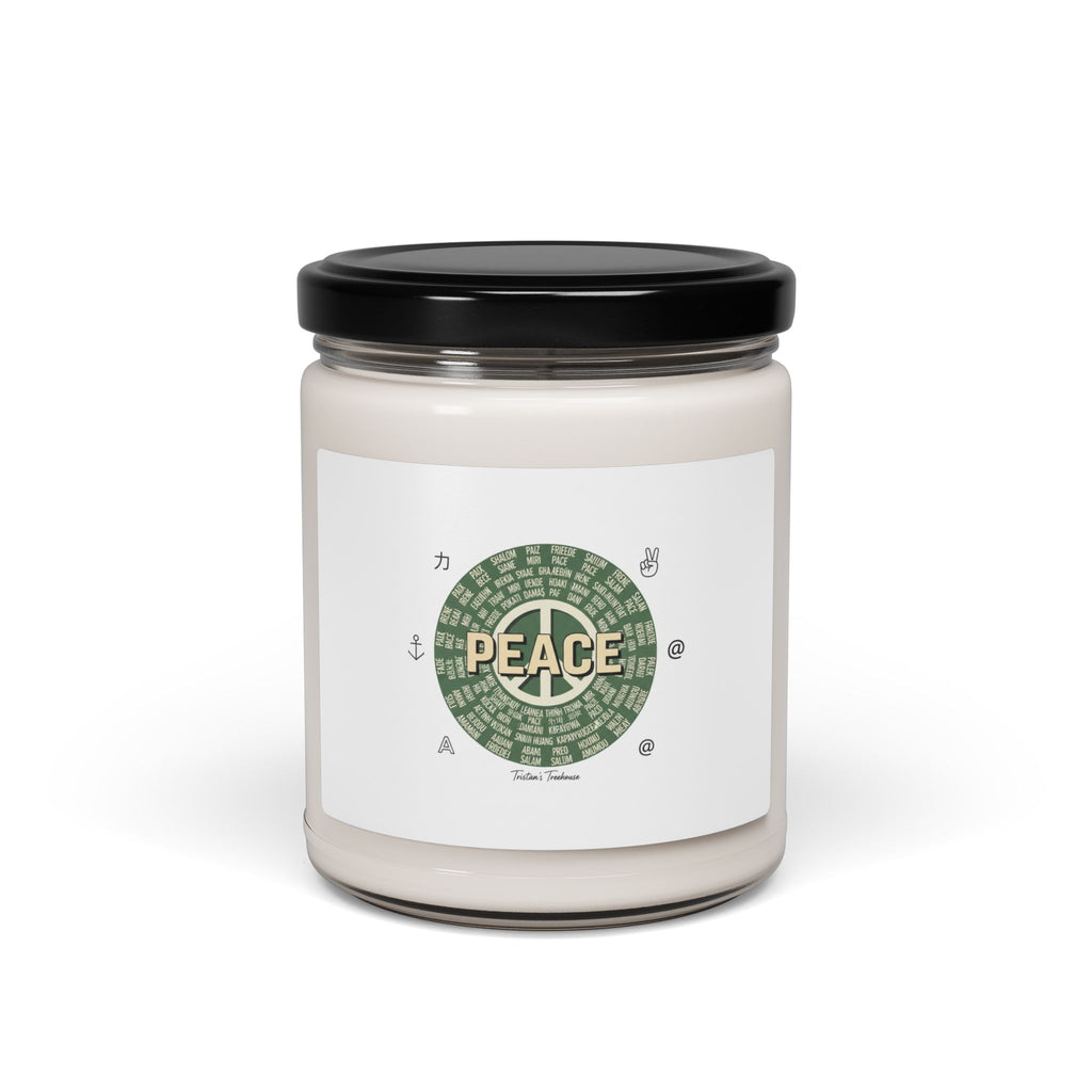 Handwritten Peace Doodle Candle | Soy Candle, 9oz