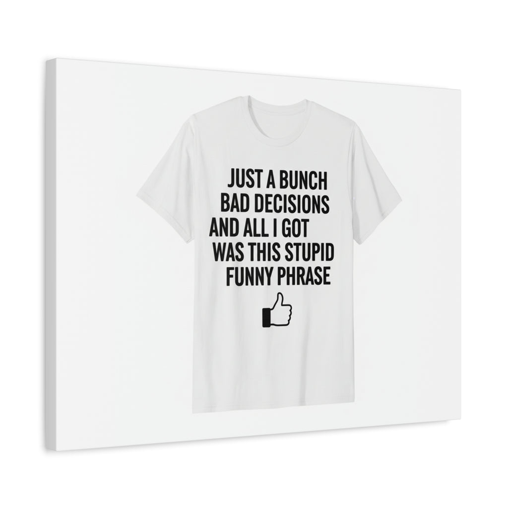 self-deprecating quote Canvas | sarcastic introvert wall art, anxiety humor