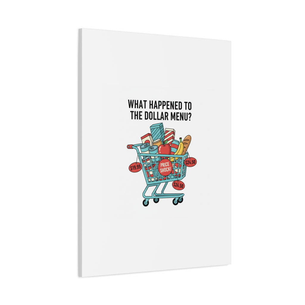 What Happened to the Dollar Menu? Canvas | Grocery Prices Meme, Price Shock Wall Art