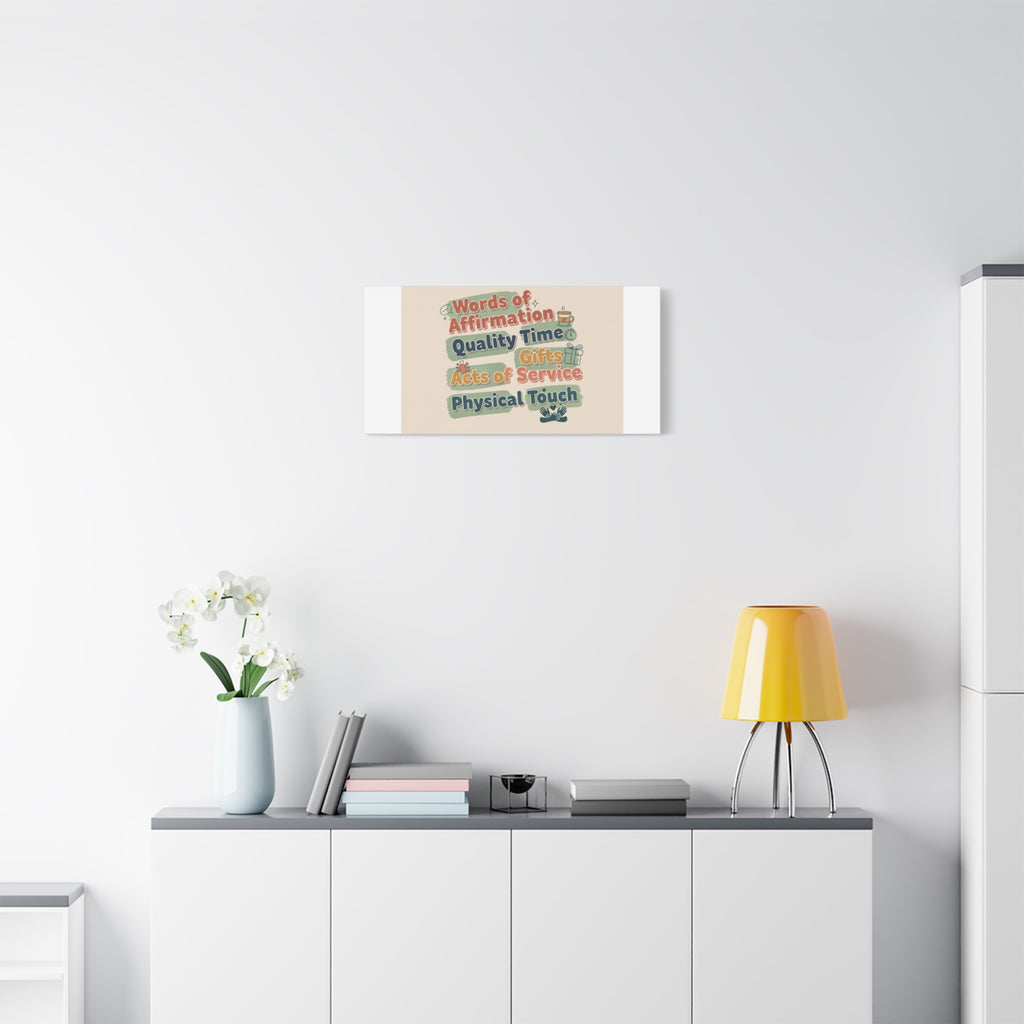 Love Languages List Matte Canvas Wall Art | love language meme, relationship humor