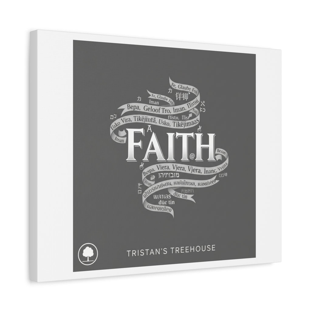 handwritten faith ribbon Canvas | sketch aesthetic, doodle design
