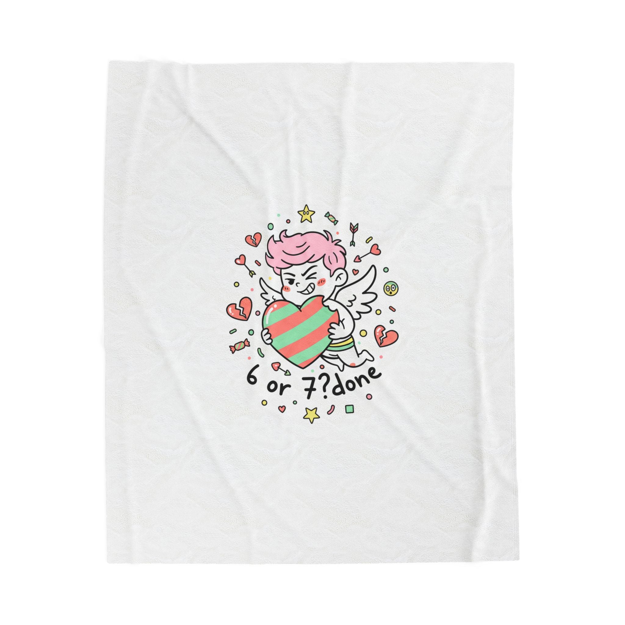 6 7 Weird Cupid Canvas | Viral Valentine's Wall Art | Funny Quirky Love