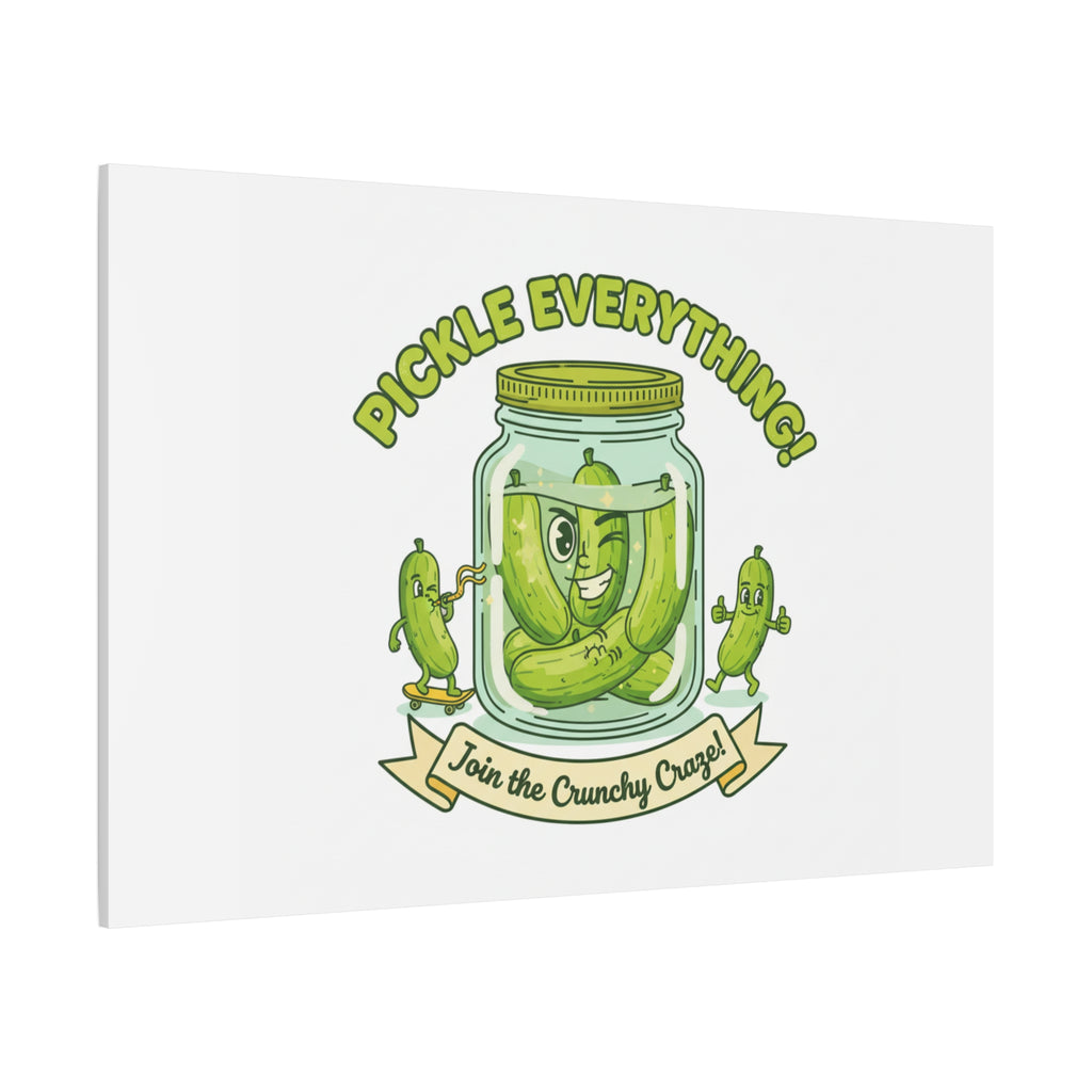 Pickle Everything! Matte Canvas | Brine Design, Pickle Lover Art