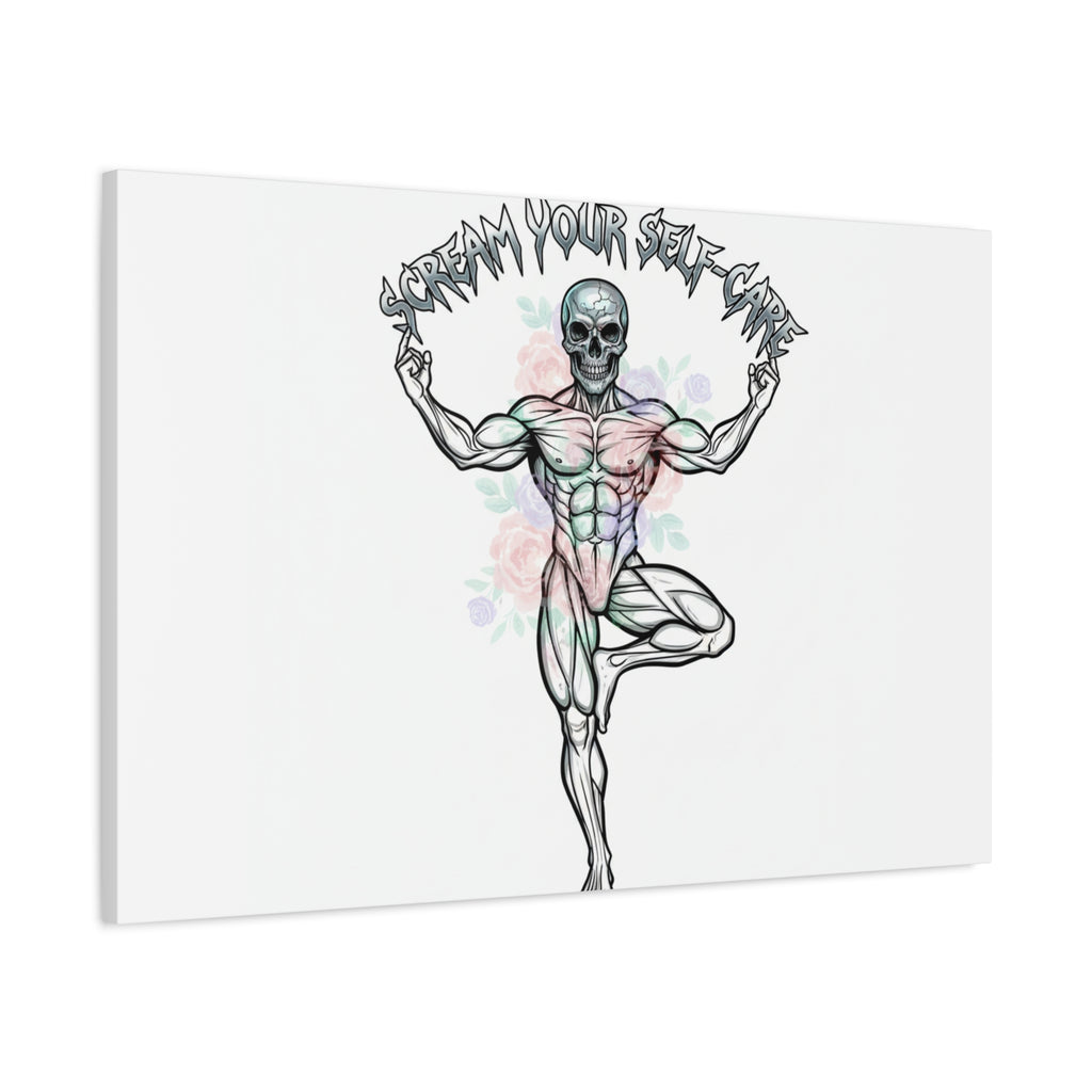 Scream Your Self-Care Canvas | Heavy Metal Wellness, Gothic Wellness Quote