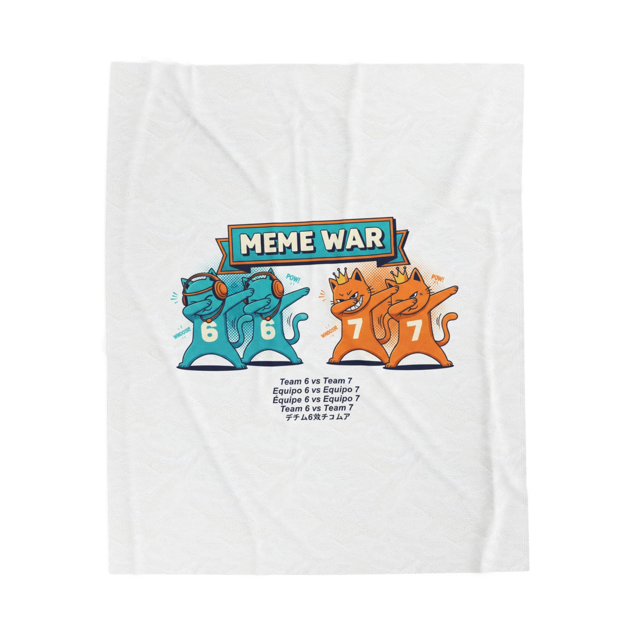 Meme War: Six vs. Seven Plush Blanket