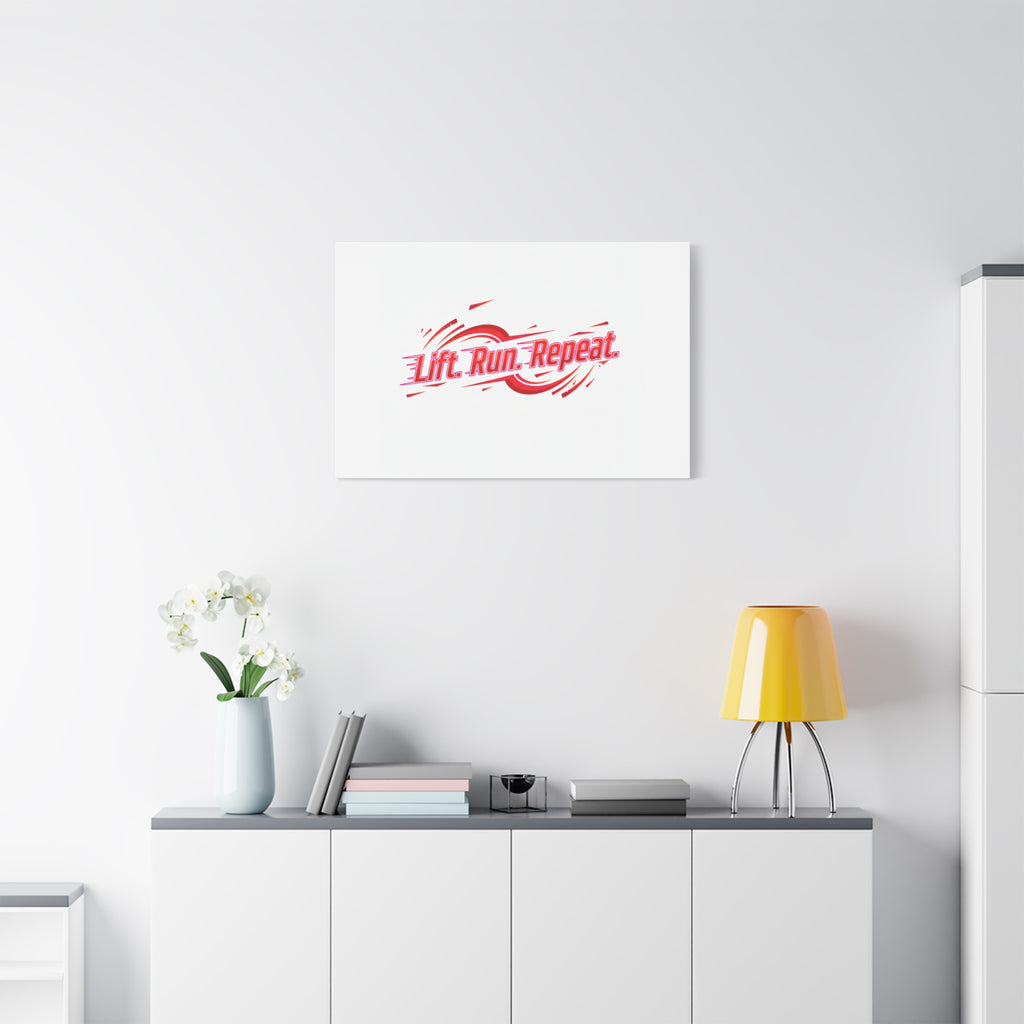 Lift Run Repeat Canvas | Fitness Wall Art, Gym Motivation