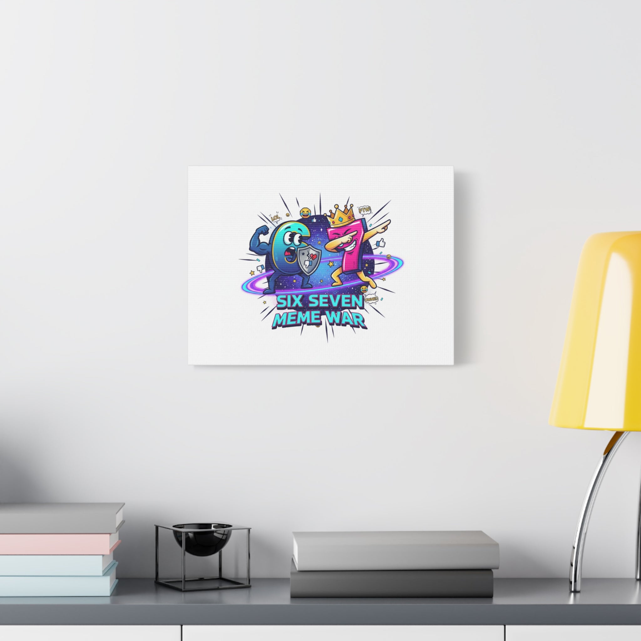 Six Seven Meme War Canvas | Legendary Internet Battle Art, Viral Culture Wall Decor