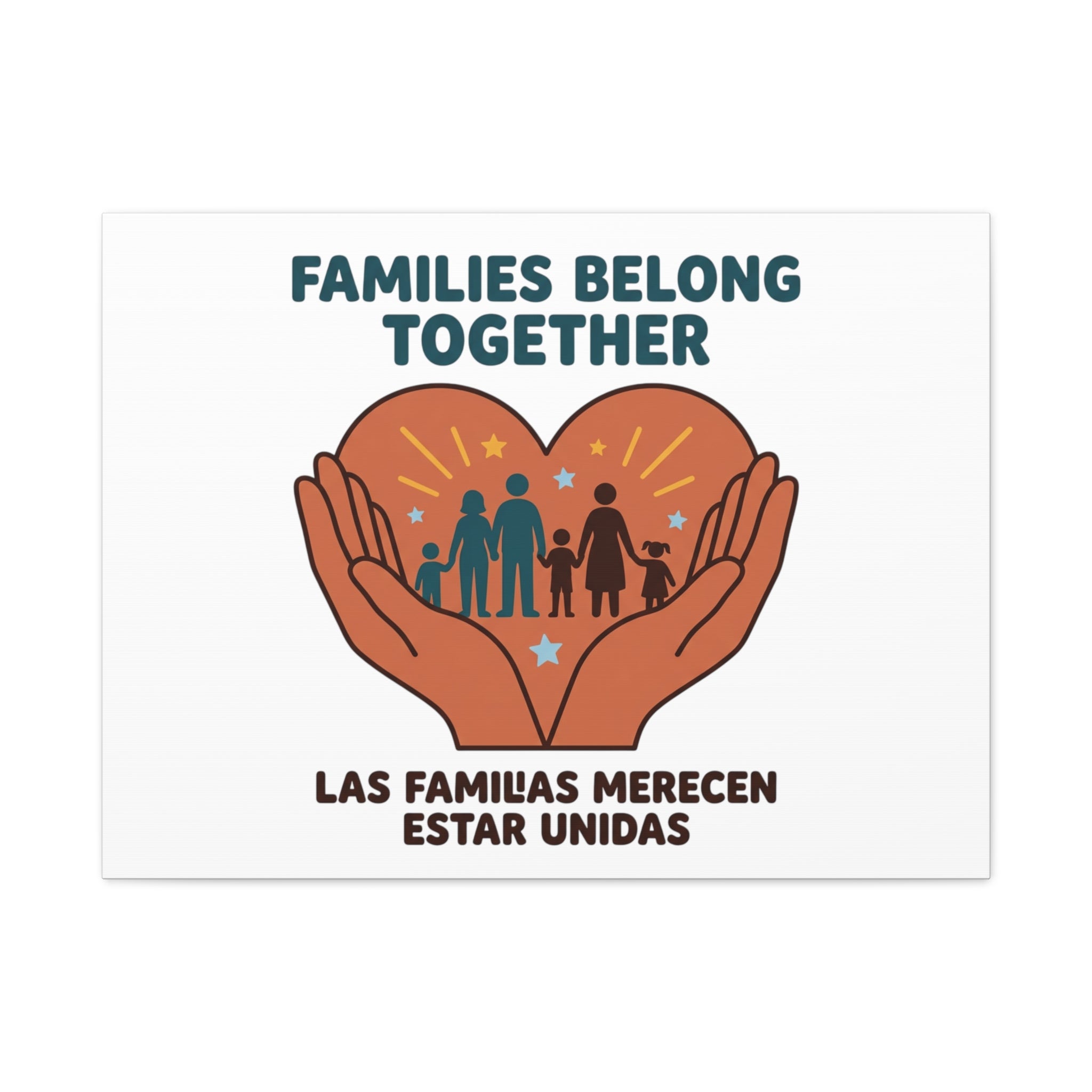 Families Belong Together Canvas | Family Unity, Bilingual Solidarity