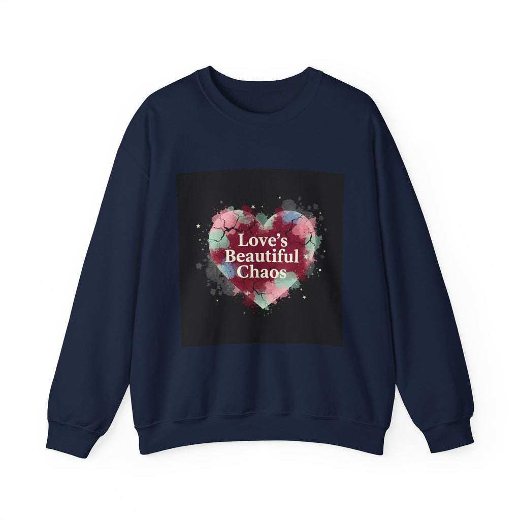 Love's Beautiful Chaos Sweatshirt | soft grunge heart, distressed collage