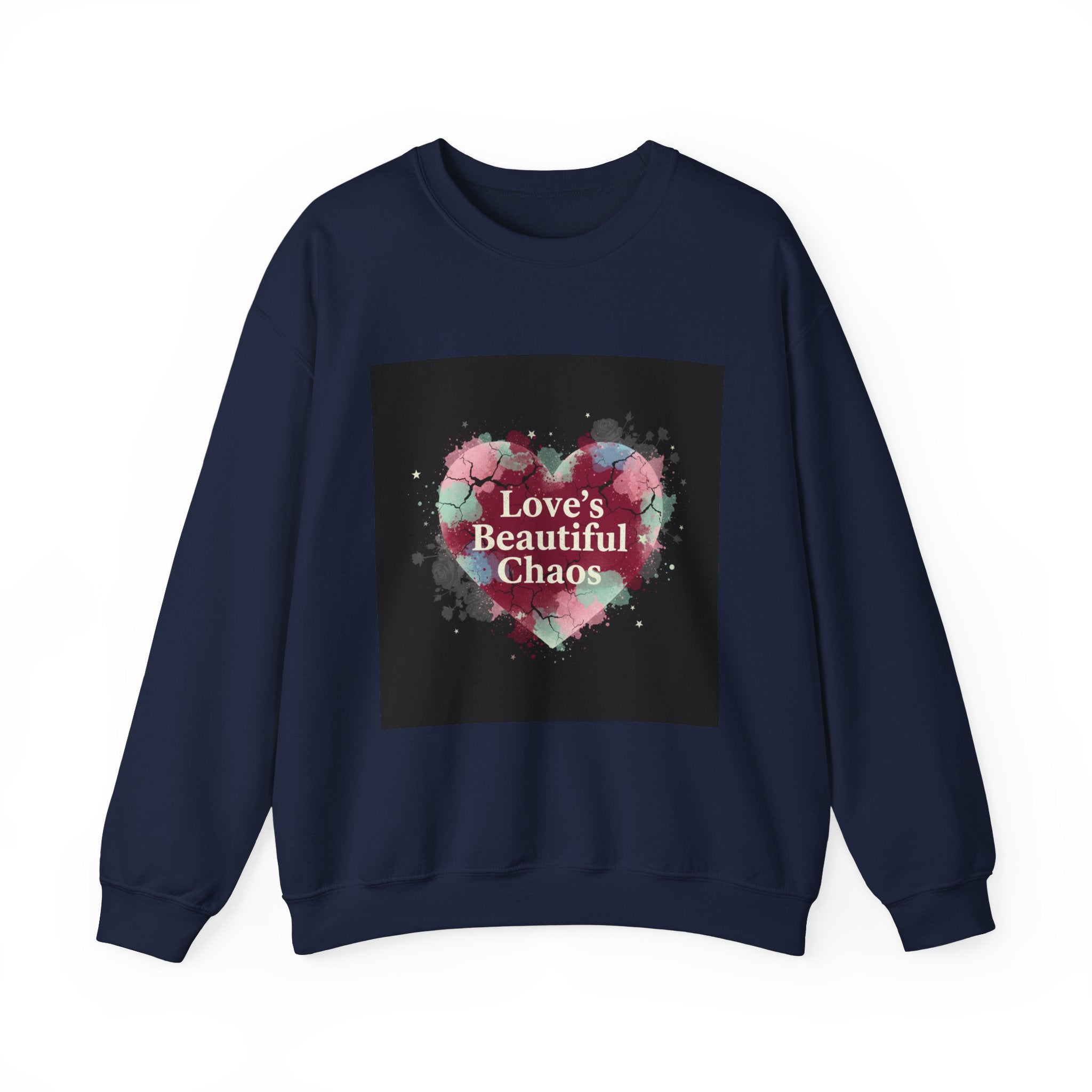 Love's Beautiful Chaos Sweatshirt | soft grunge heart, distressed collage