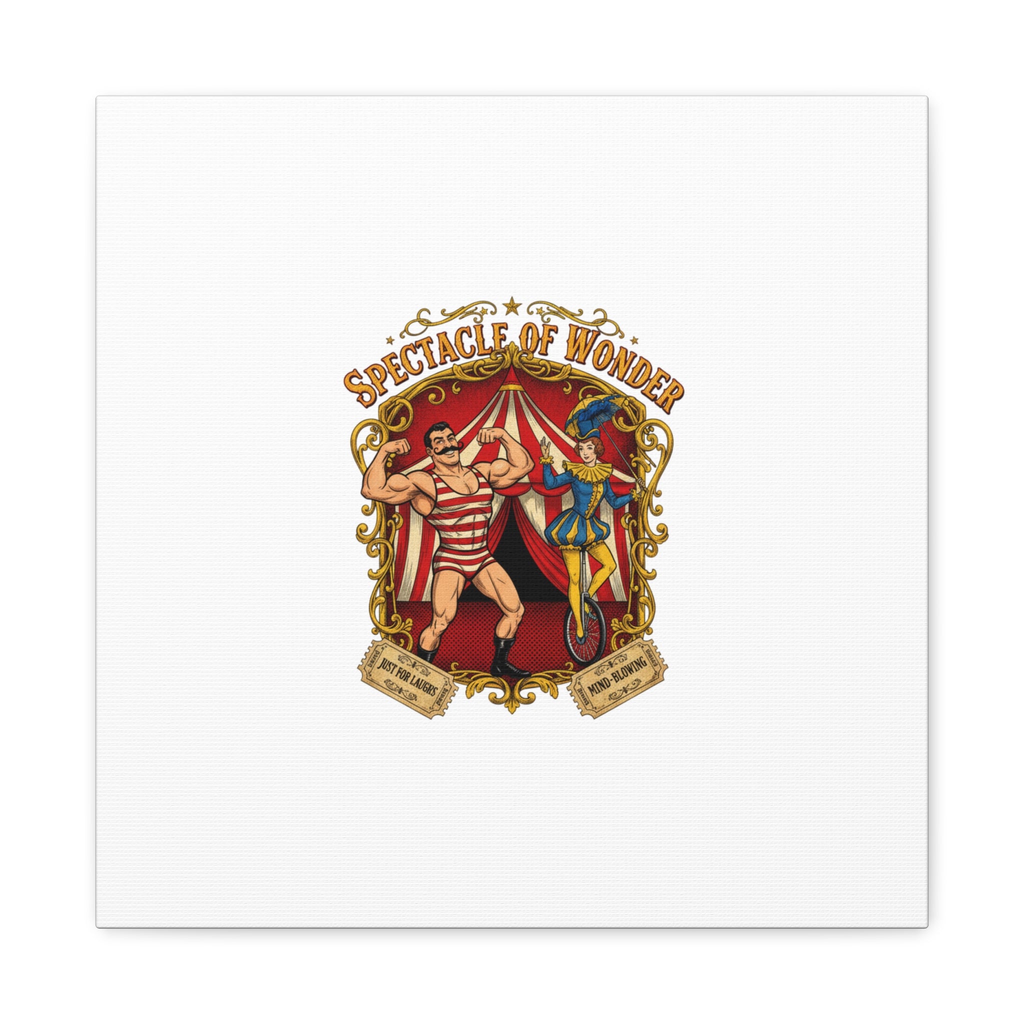 Spectacle of Wonder Circus Art Print, Canvas | Vintage Carnival Design