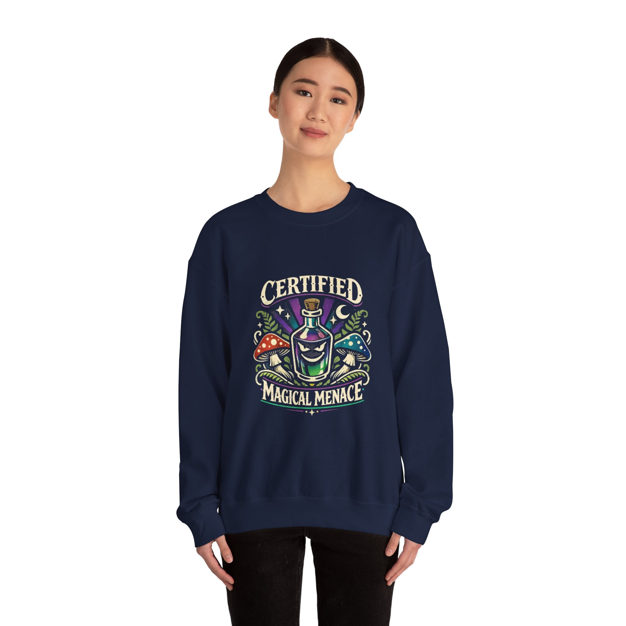 Mushroom Celestial Eye Crewneck | Cottagecore Goblincore Sweatshirt