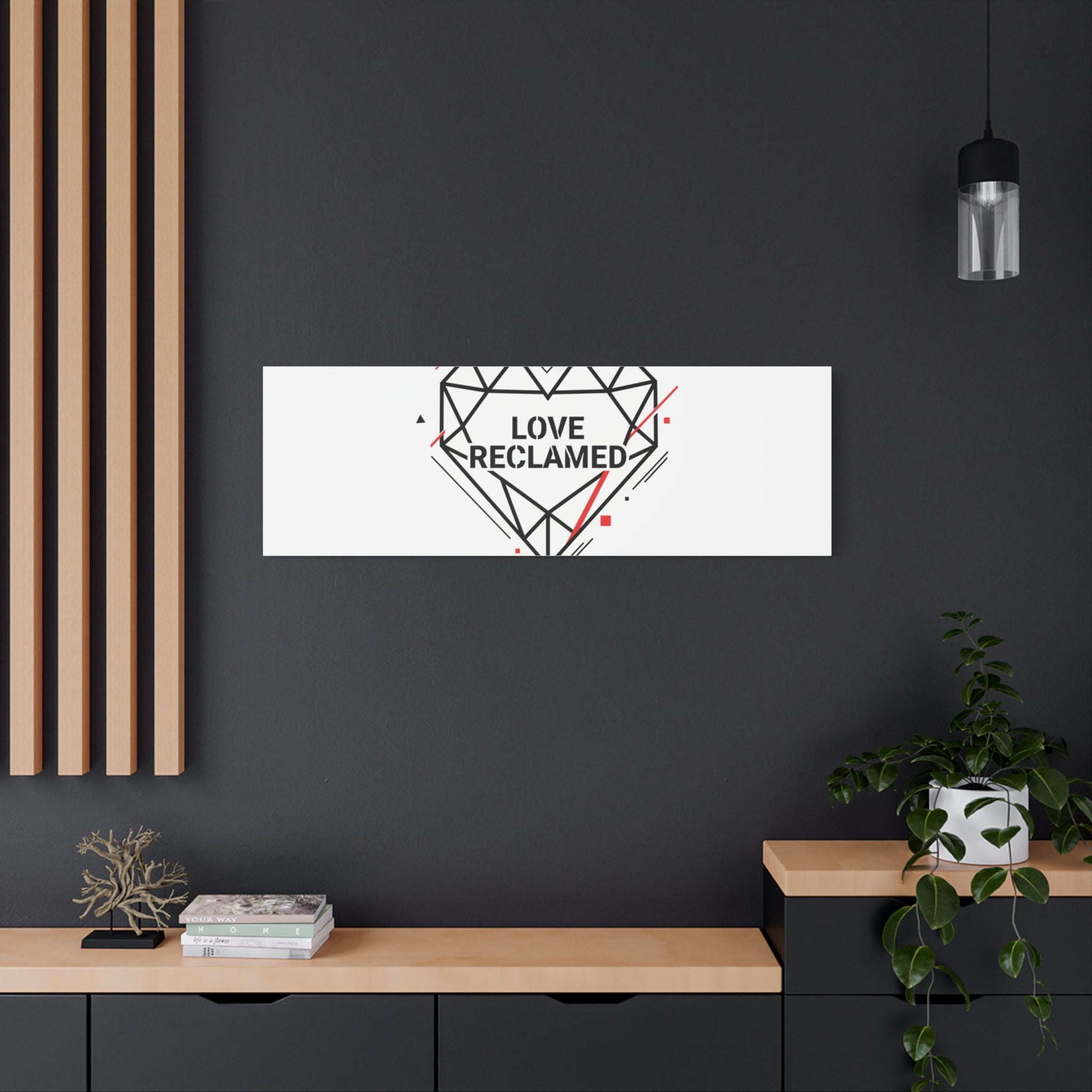 Love Reclaimed Canvas | modern heart design, minimalist love icon