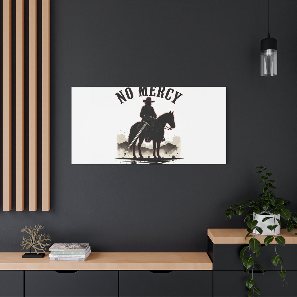 No Mercy Cowboy Skull Canvas | western skull art, gothic Americana