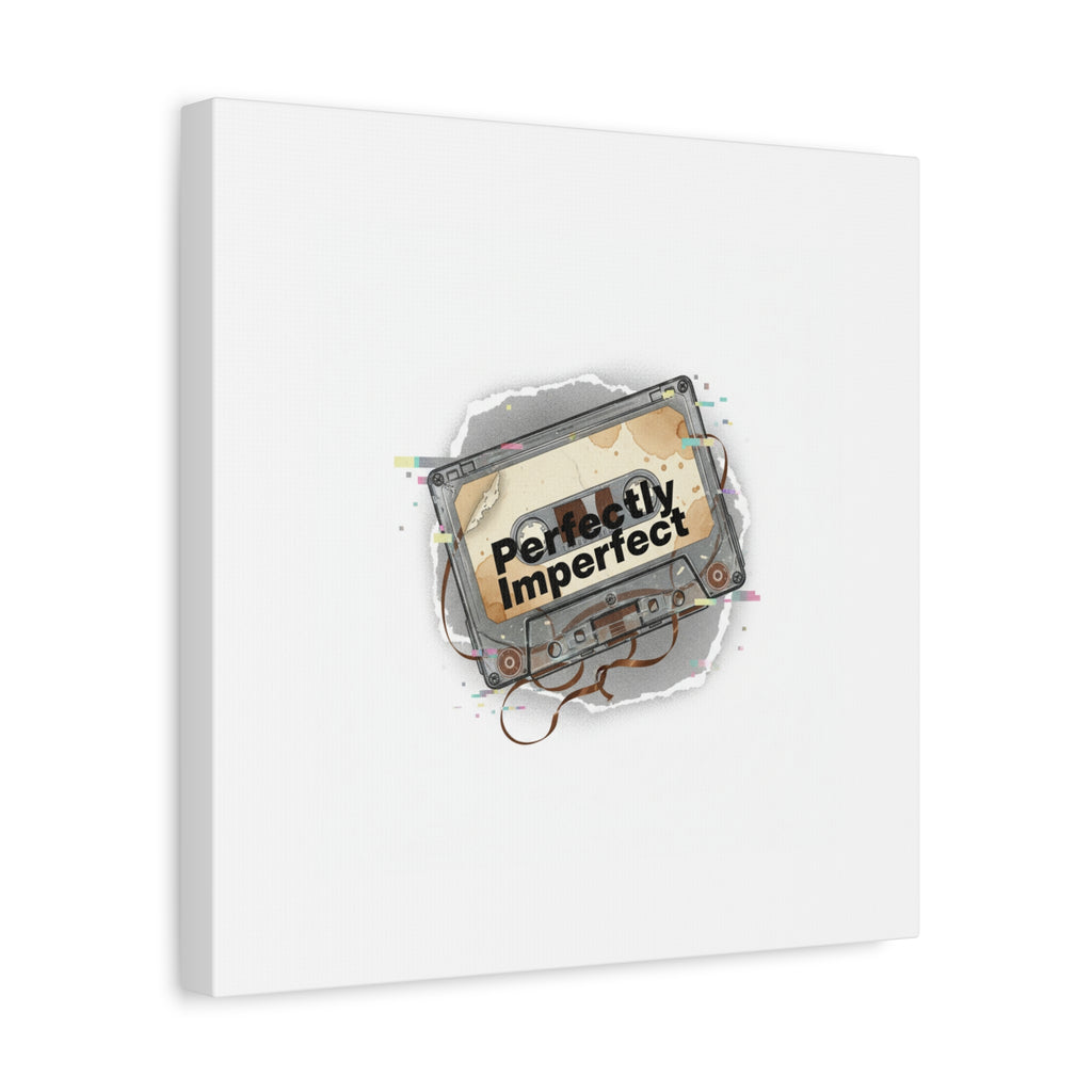 Perfectly Imperfect Cassette, Canvas Print | Analog Error, glitch art static