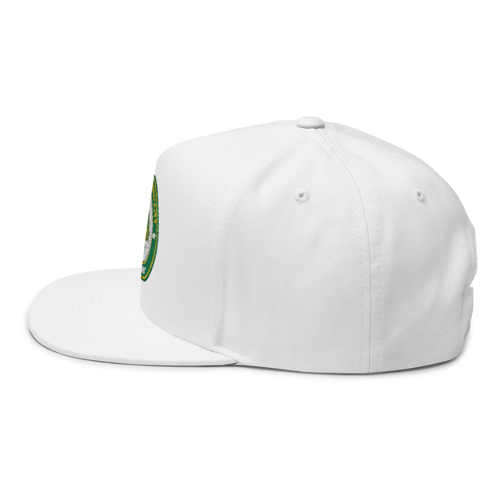 Embroidered Flat Bill Cap