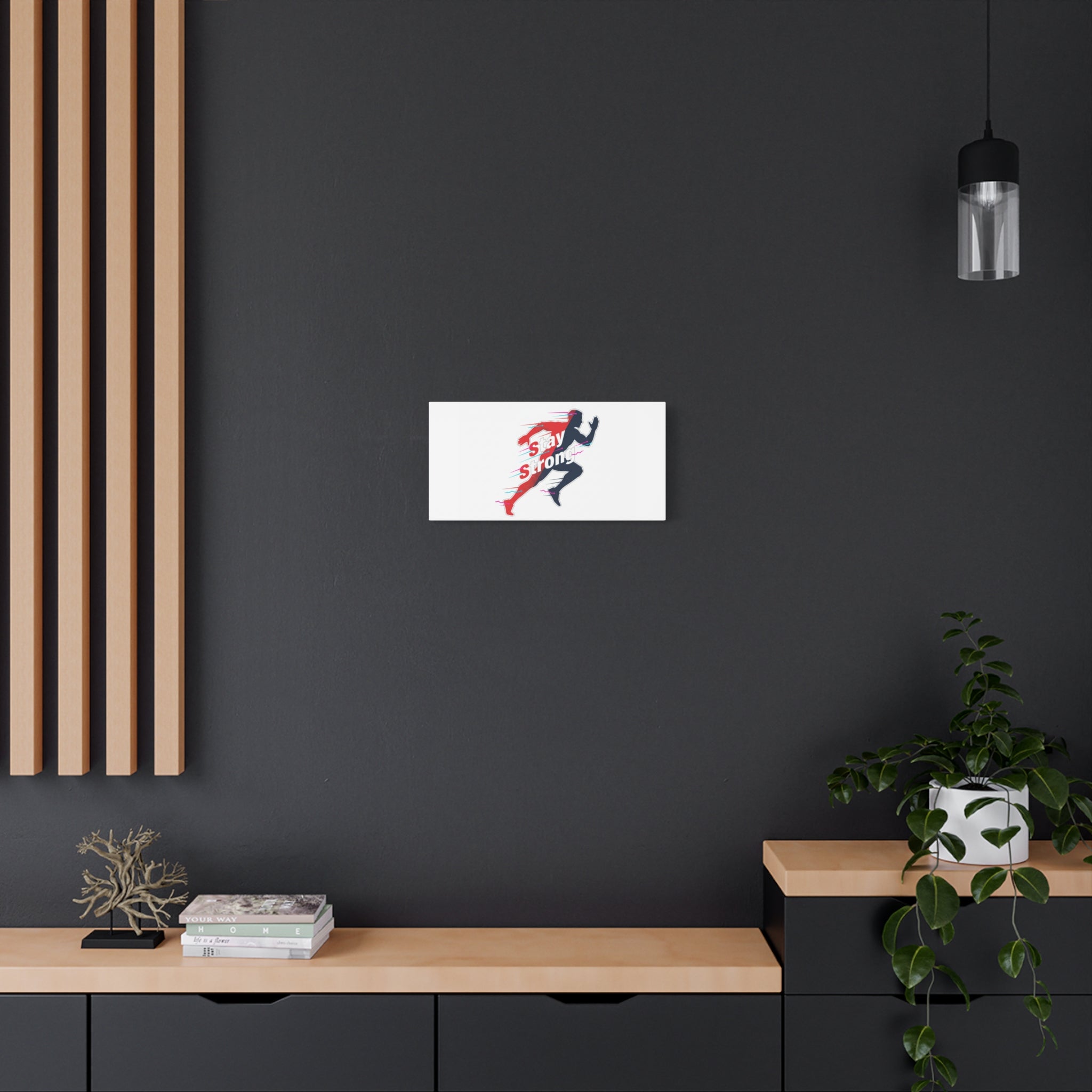 Stay Strong Runner Canvas | Fitness Motivation, Gym Wall Art