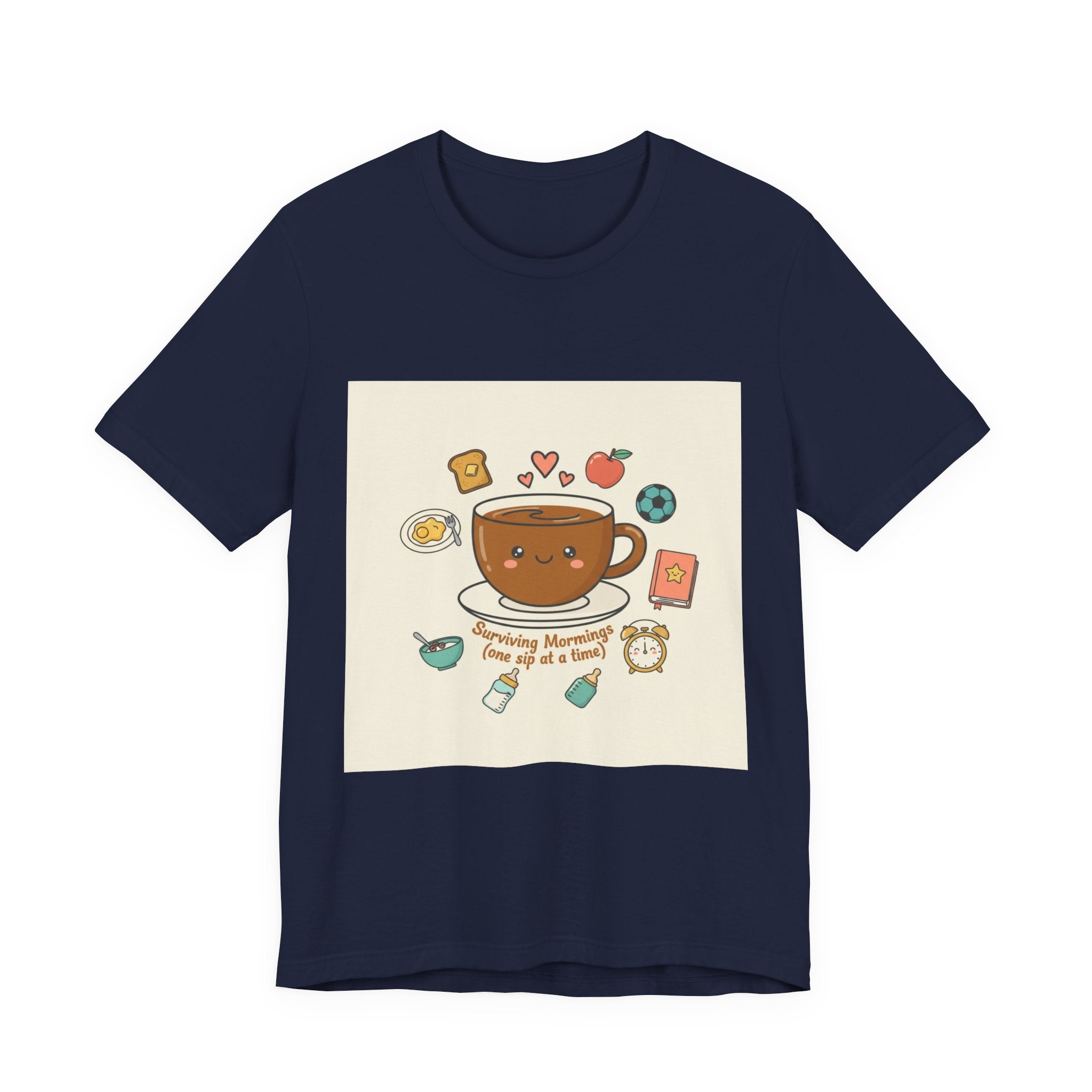 Morning Chaos Coffee & Kids Tee | mom life tee, tired parent shirt