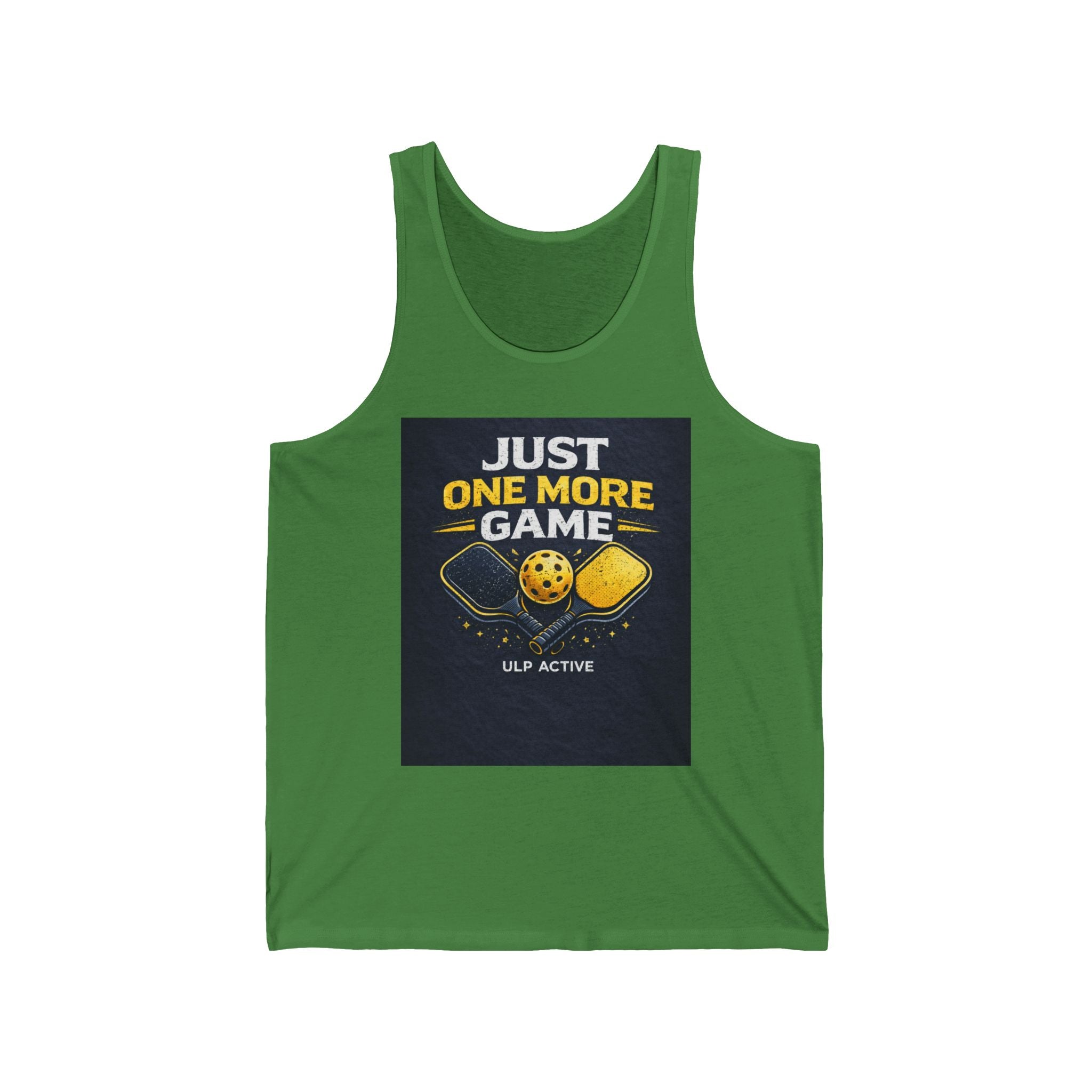 ULP Active Pickleball Tank Top Just One More Game— Play • Connect • Grow Athletic Jersey