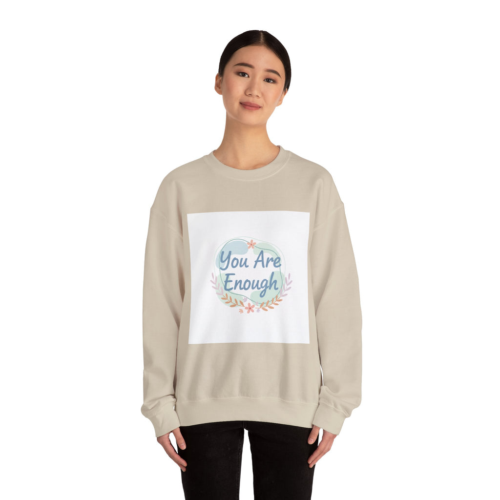 You Are Enough Crewneck Sweatshirt | mental health, self care sweatshirt