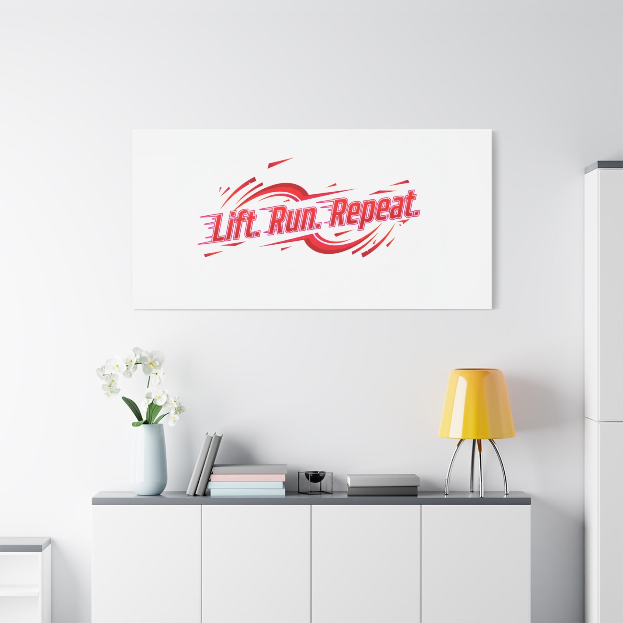 Lift Run Repeat Canvas | Fitness Wall Art, Gym Motivation