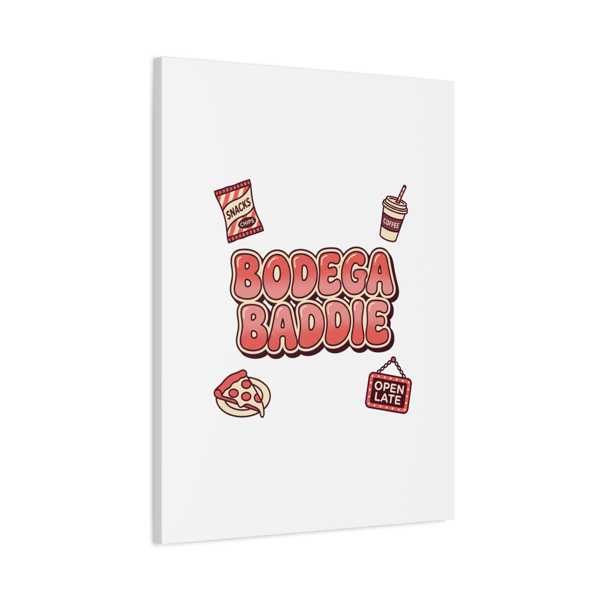 Bodega Baddie Matte Canvas, Stretched | NYC Y2K Corner Store Vibes
