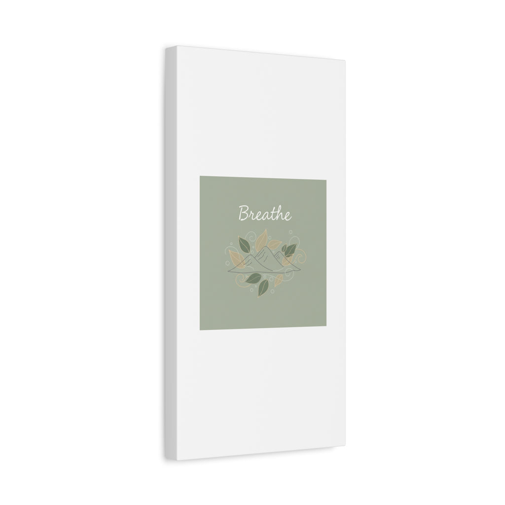 Breathe Mountain Line Canvas | Nature Symbols, Minimal Forest Wall Art