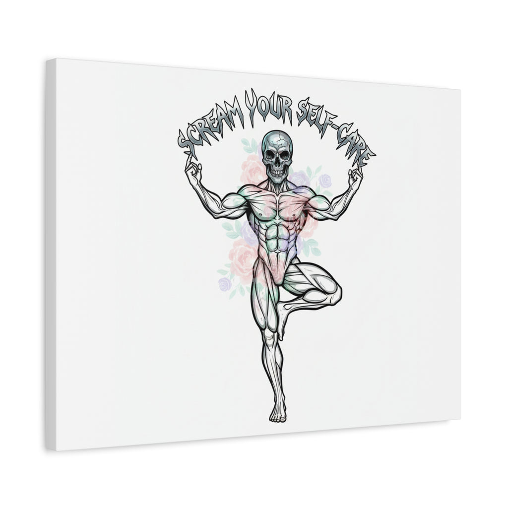Scream Your Self-Care Canvas | Heavy Metal Wellness, Gothic Wellness Quote