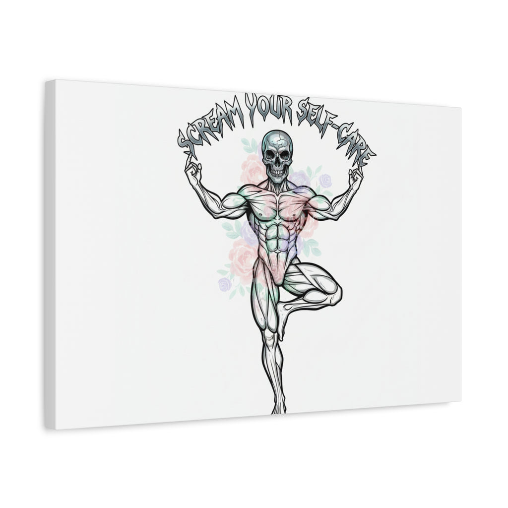 Scream Your Self-Care Canvas | Heavy Metal Wellness, Gothic Wellness Quote