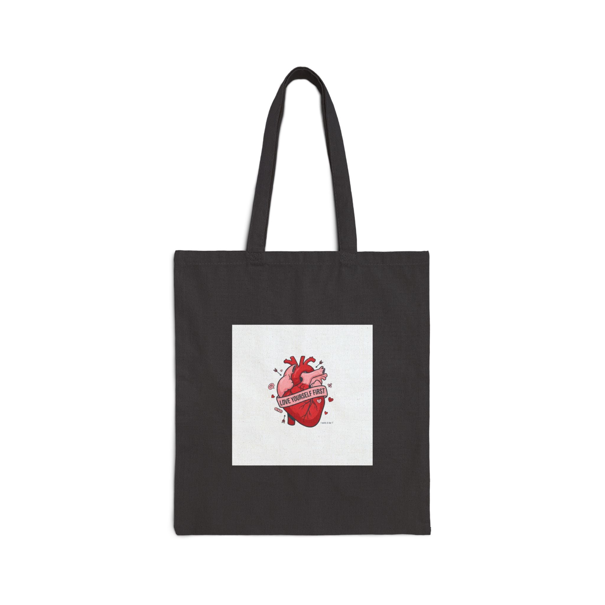 Anatomical Heart Illustration Tote | Hearts‑with‑a‑Twist, anti love graphic