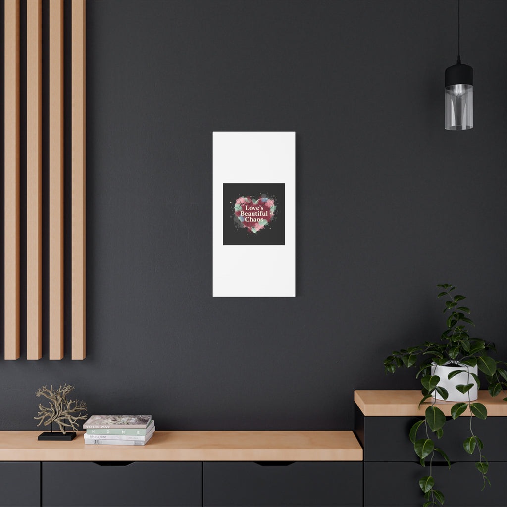 Love's Beautiful Chaos Canvas Print | Soft Grunge Hearts, Distressed Heart Art