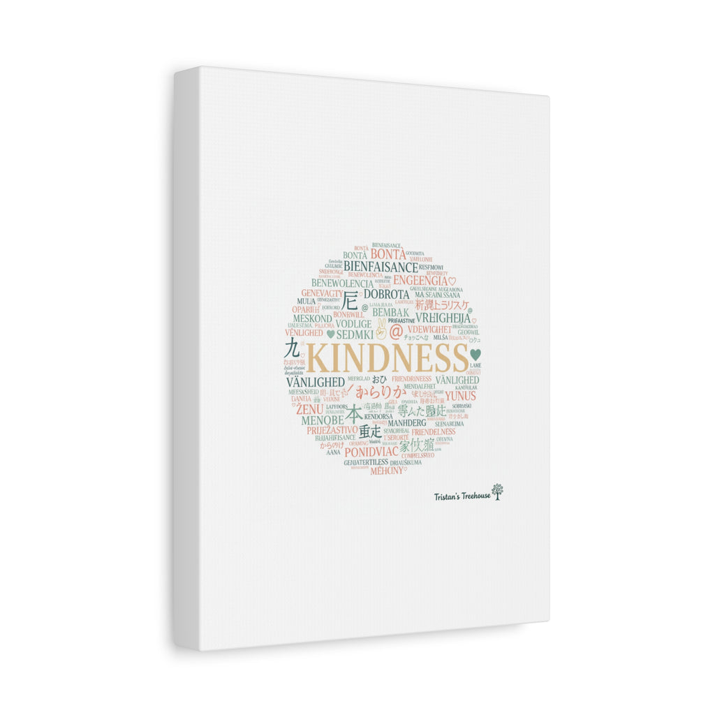 Kindness Word Cloud Canvas | Fresh Start Minimalist Wall Art