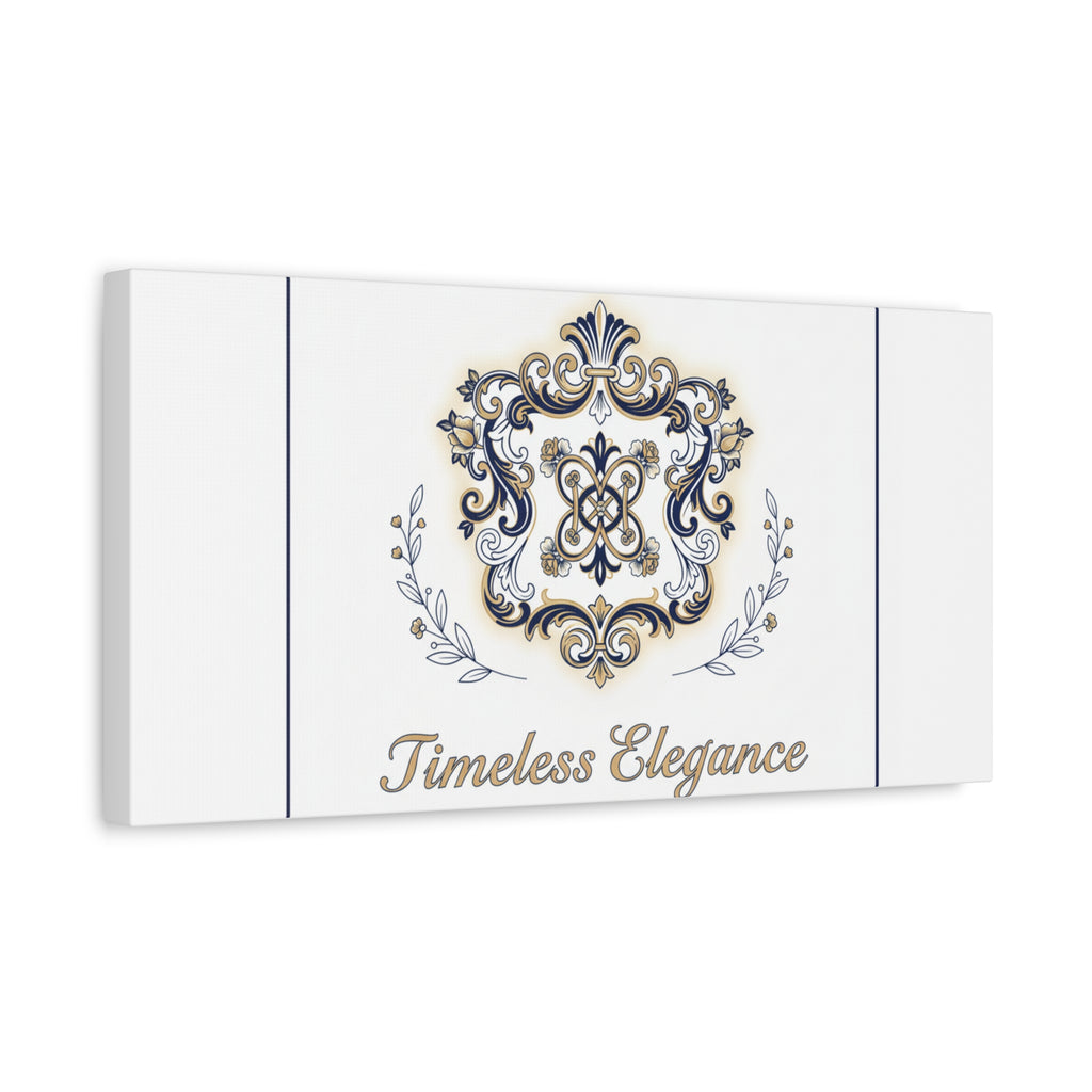 Ornate Brooch Emblem Canvas | Vintage Formalwear Accents, Baroque Print
