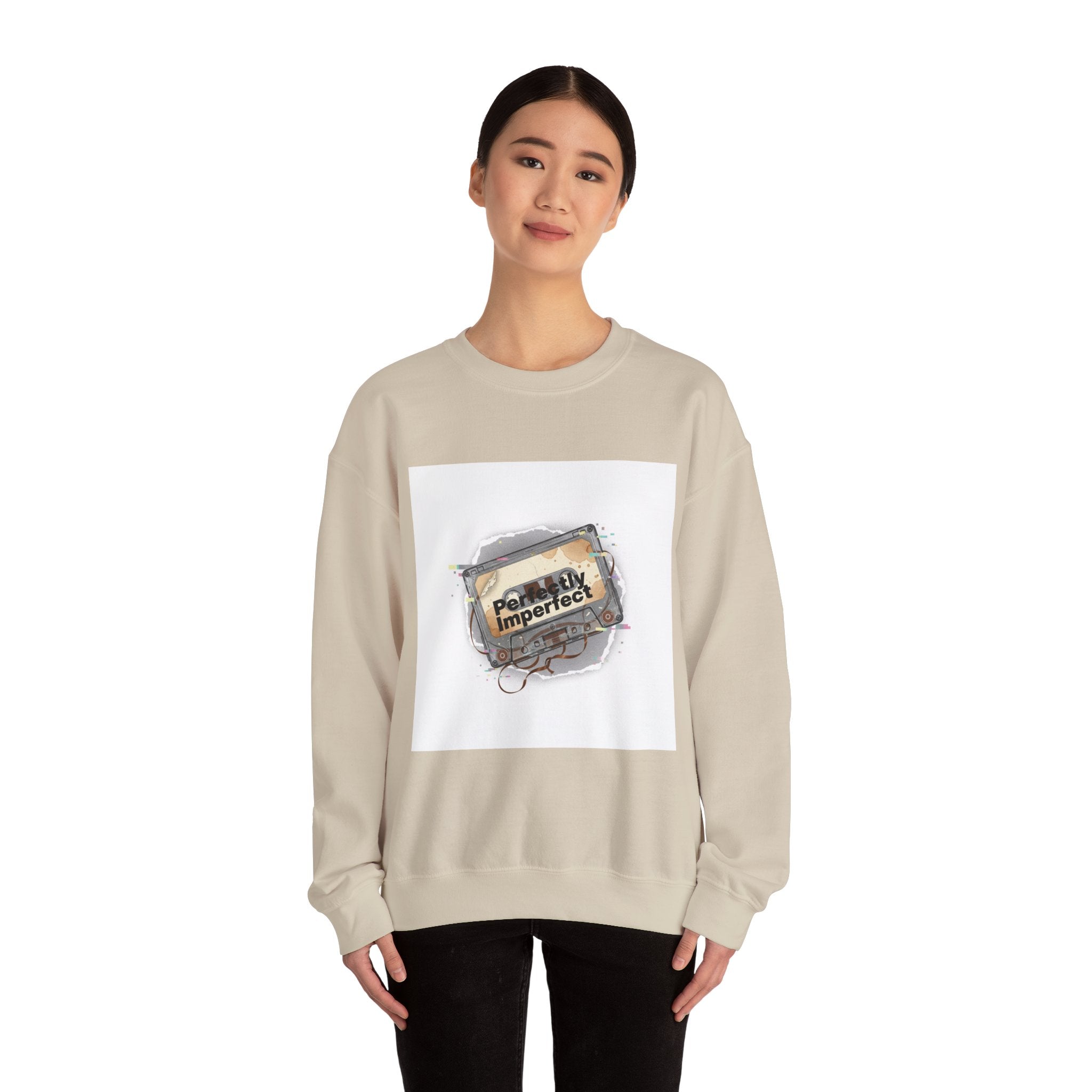 Glitch Tape 'Perfectly Imperfect' Sweatshirt | Analog Error, VHS Static