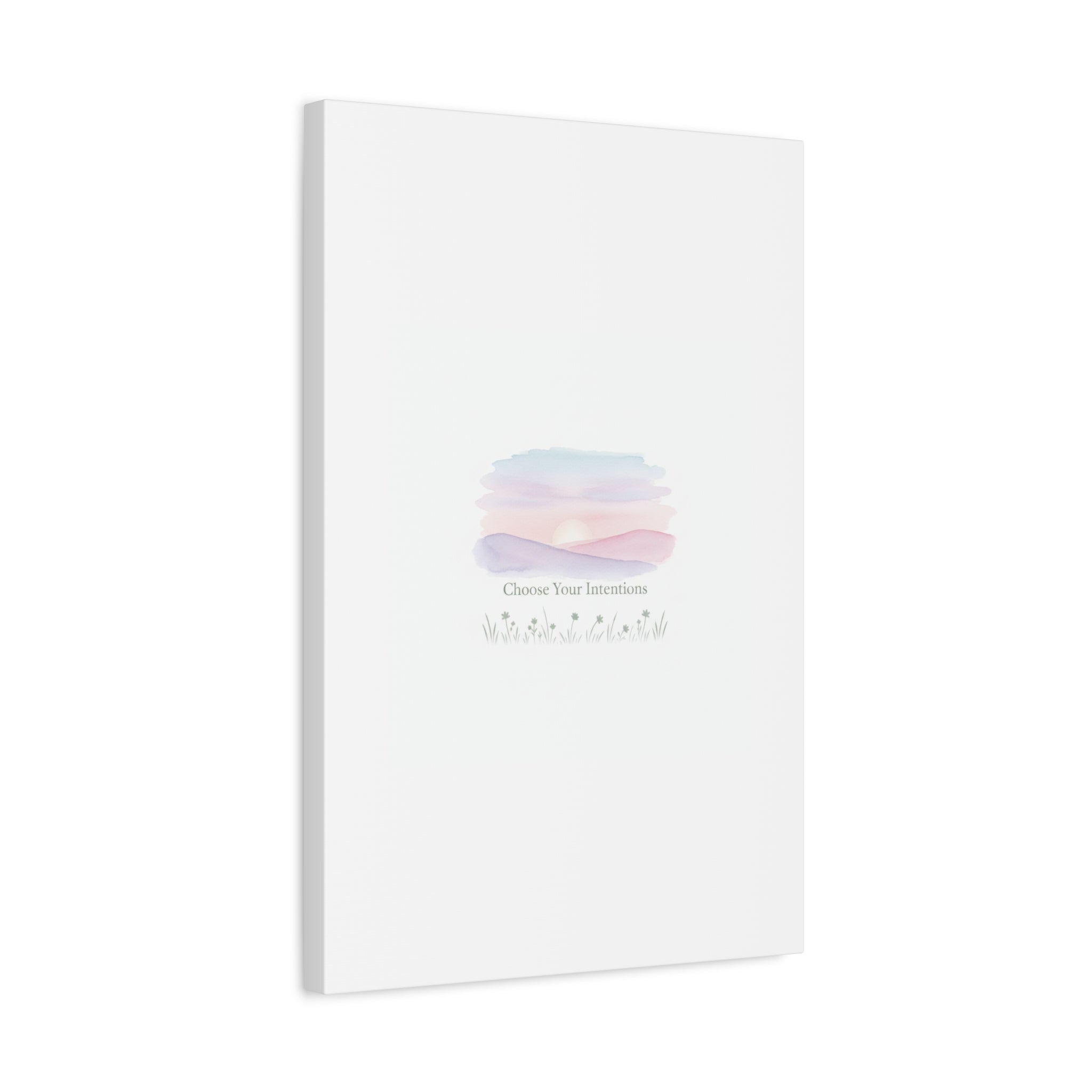 Choose Your Intentions Canvas, soft wellness poster, pastel gradient mindfulness art